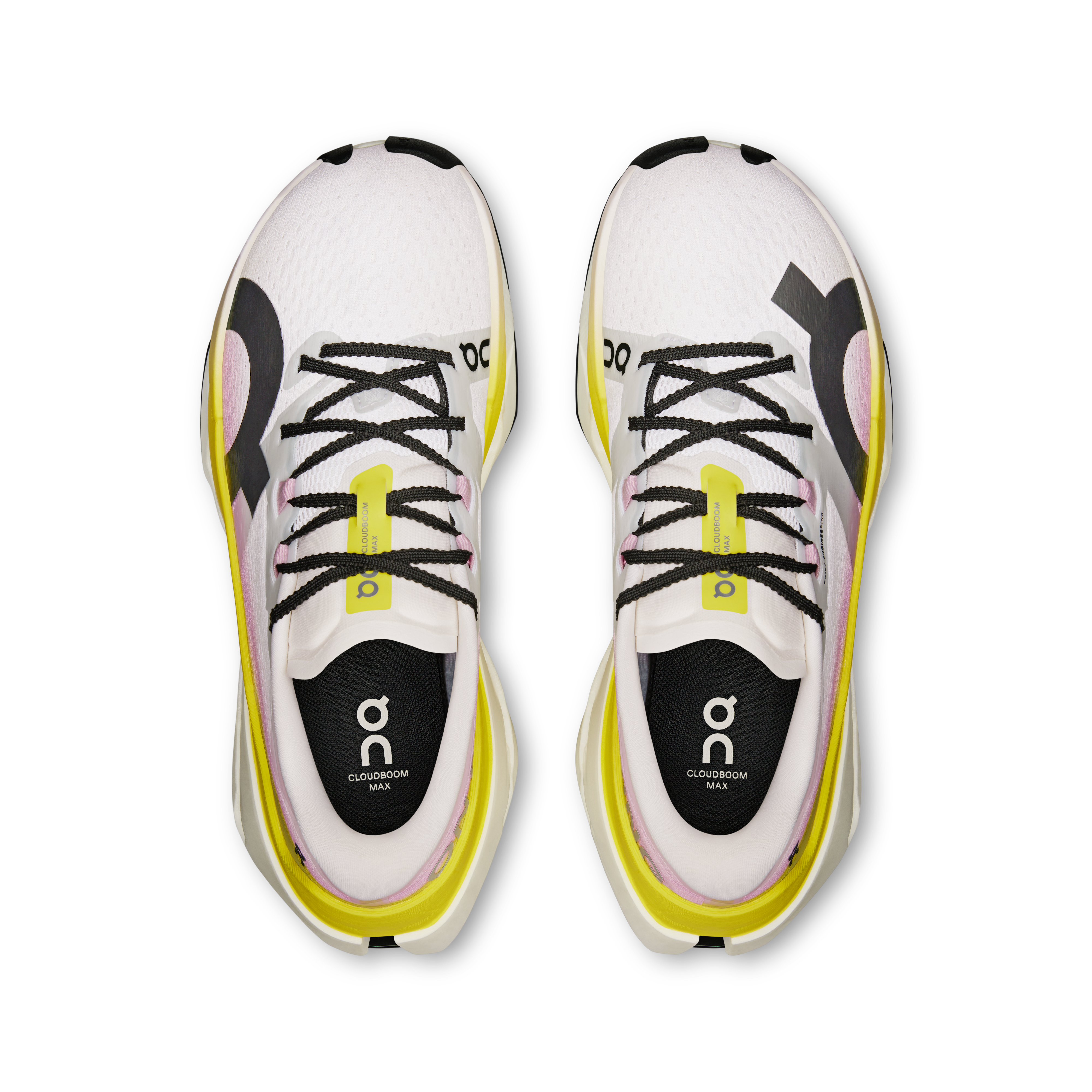 On Cloudboom Max Lime & Raspberry Femme Running sur route Chaussures