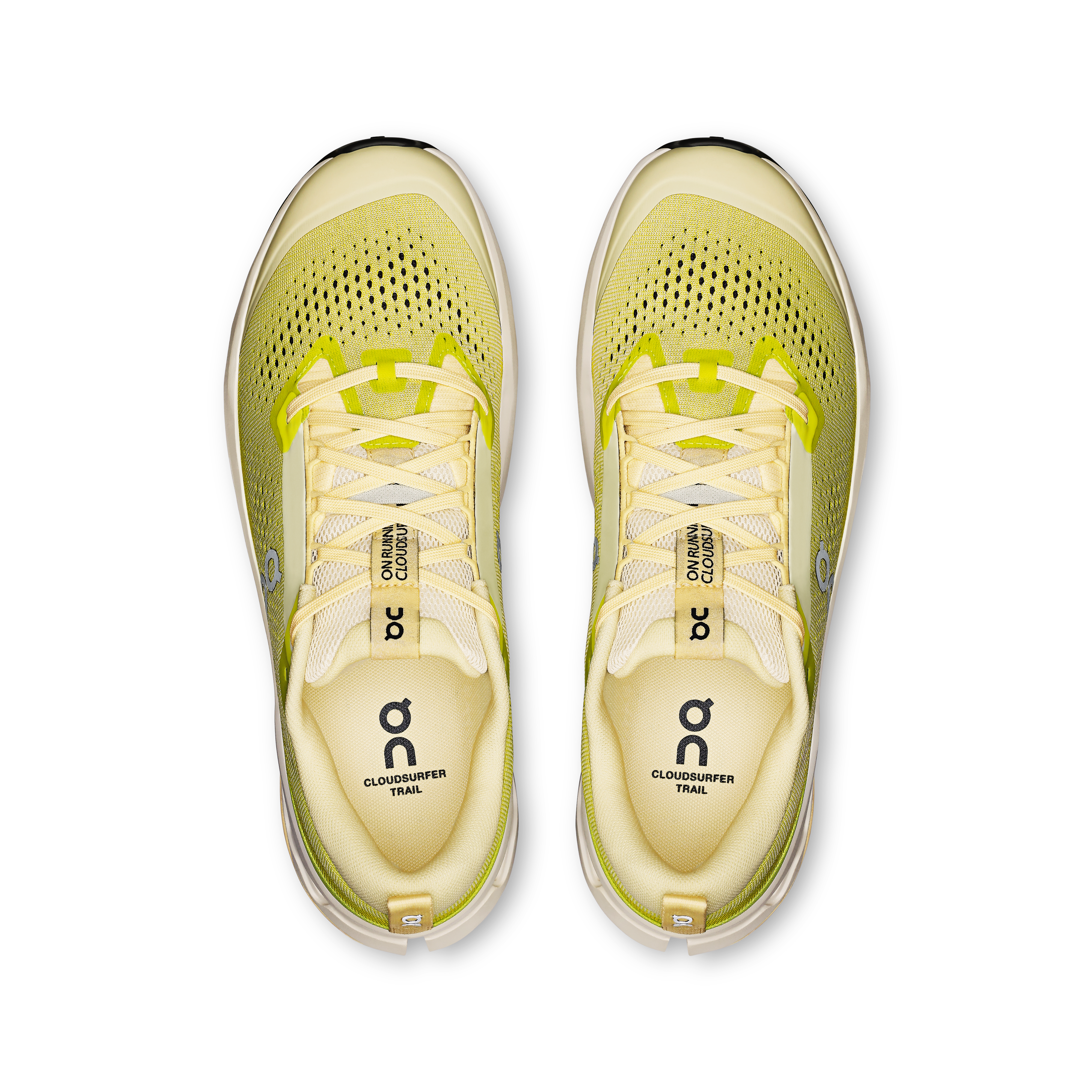 On Cloudsurfer Trail 2 Ivory & Lime Homme Running de trail Chaussures