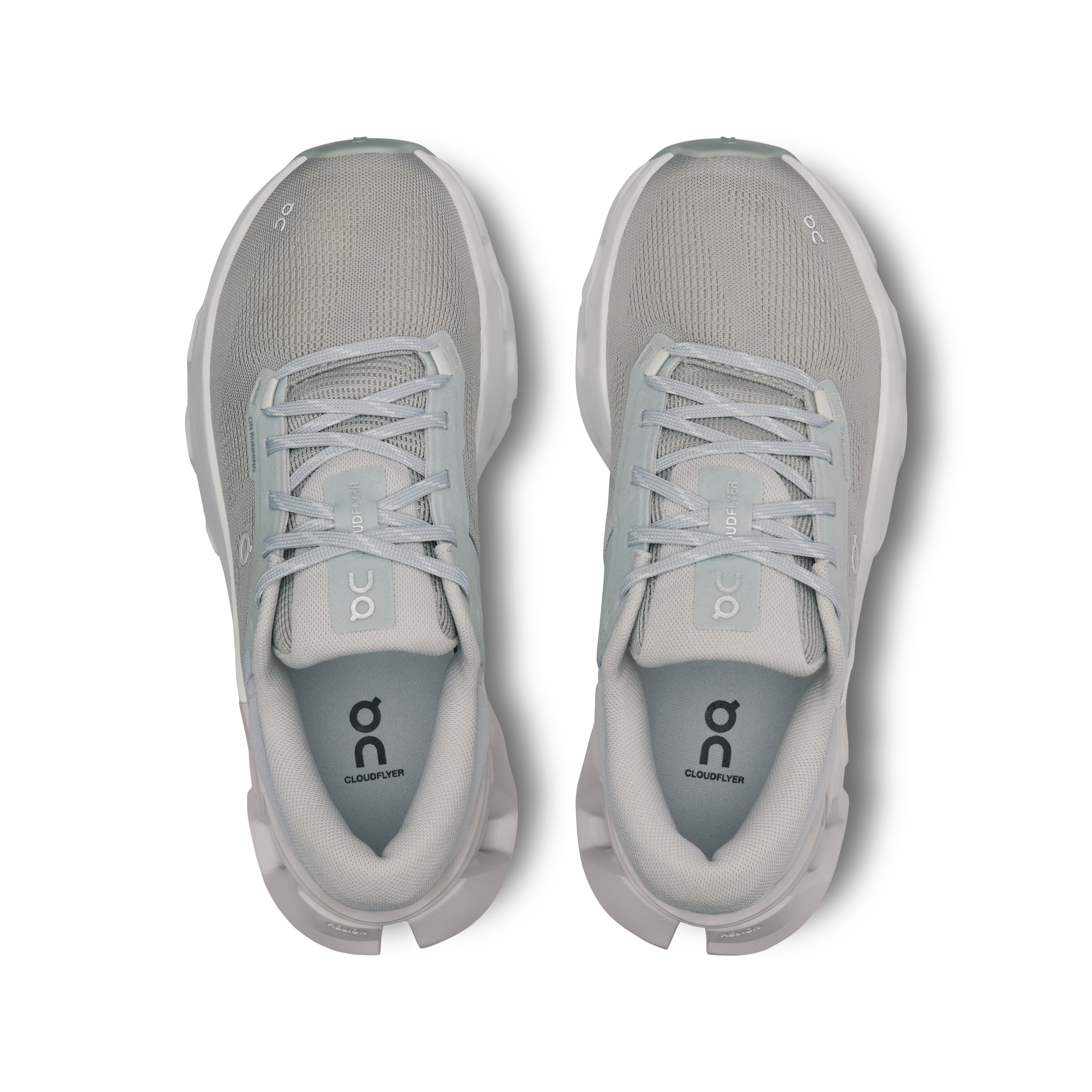 On Cloudflyer 5 Glacier & Wolf Femme Running sur route Chaussures