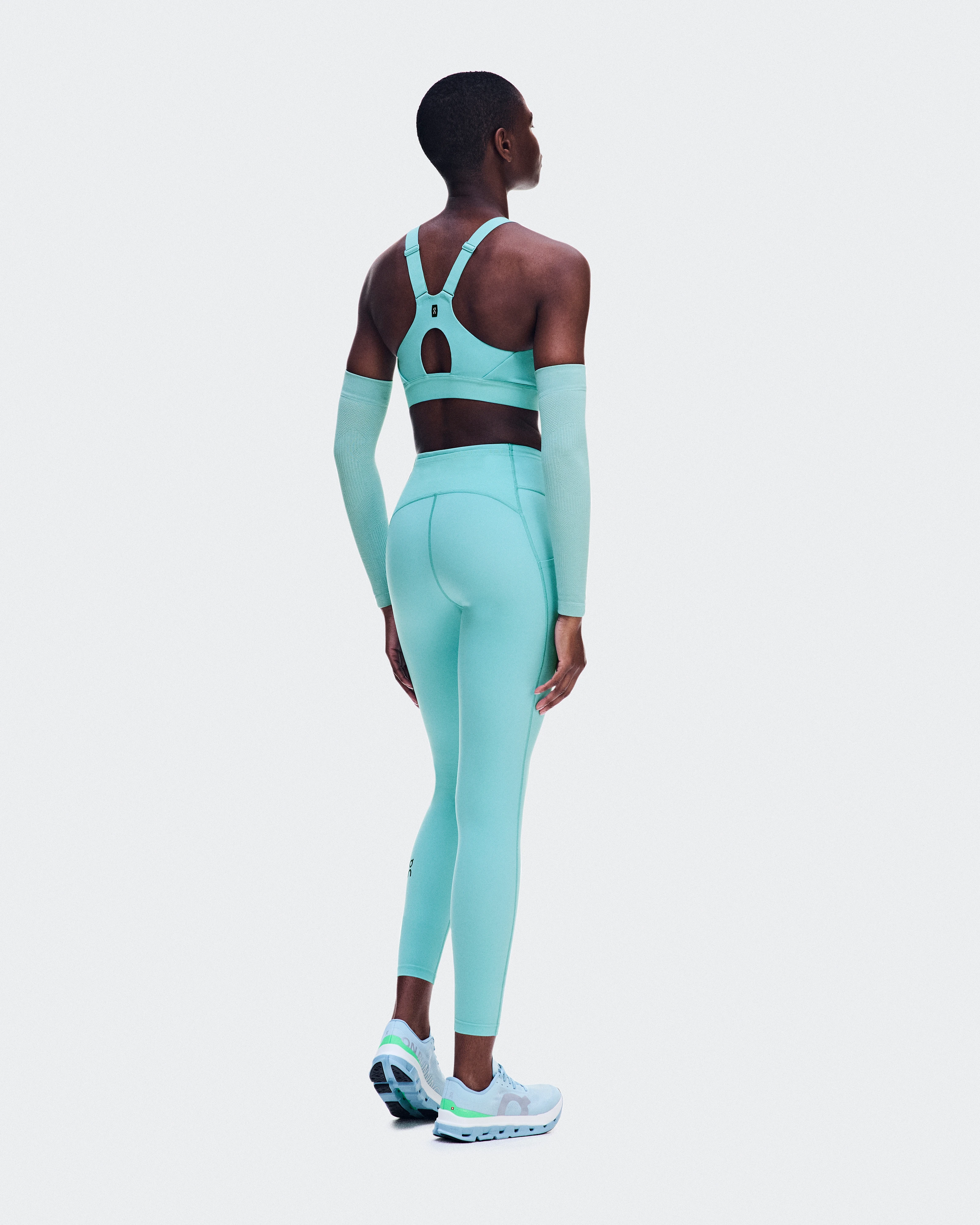 On Performance Tights 7/8 Aquamarine Femme Leggings