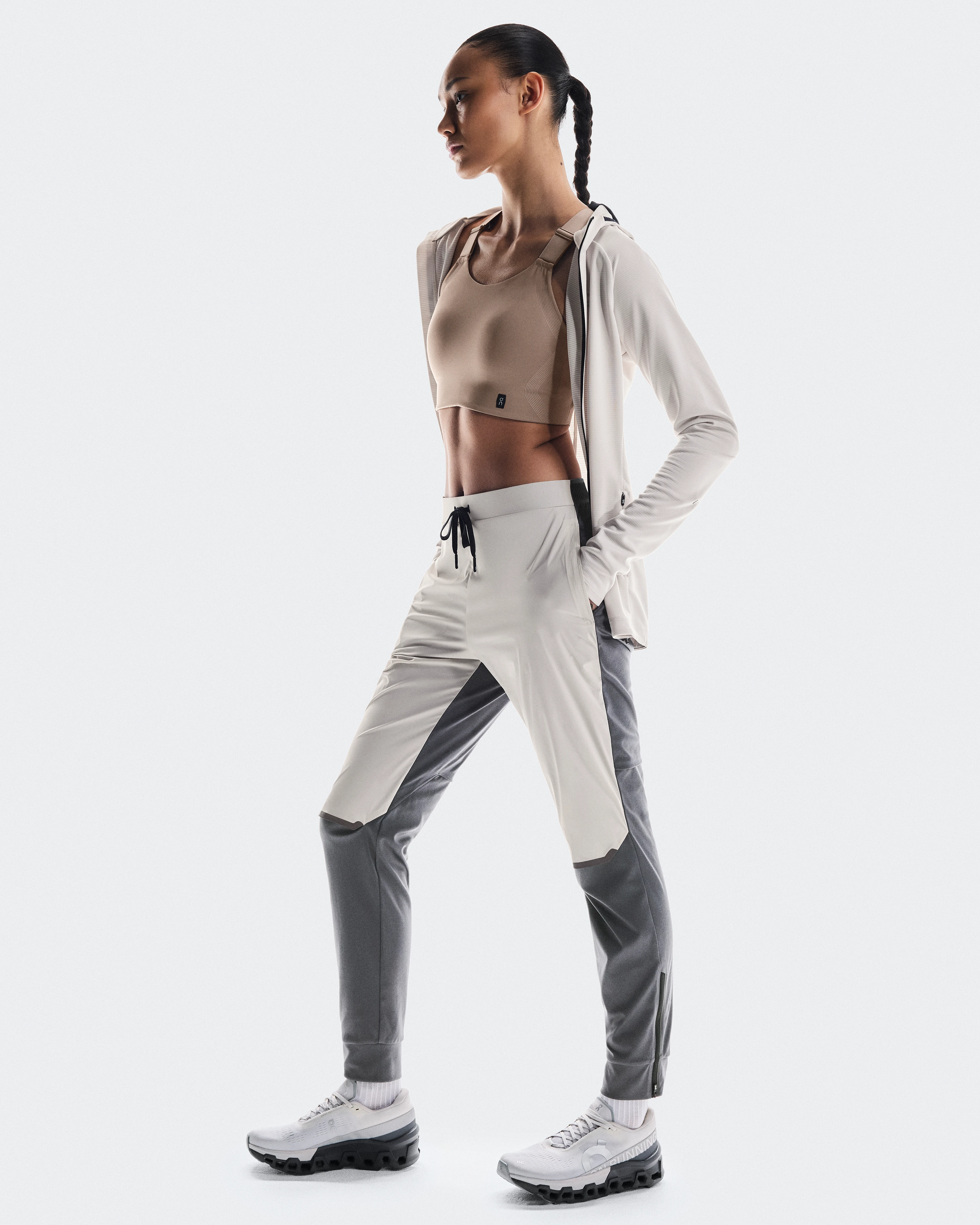 On Weather Pants Silver & Eclipse Femme Pantalons