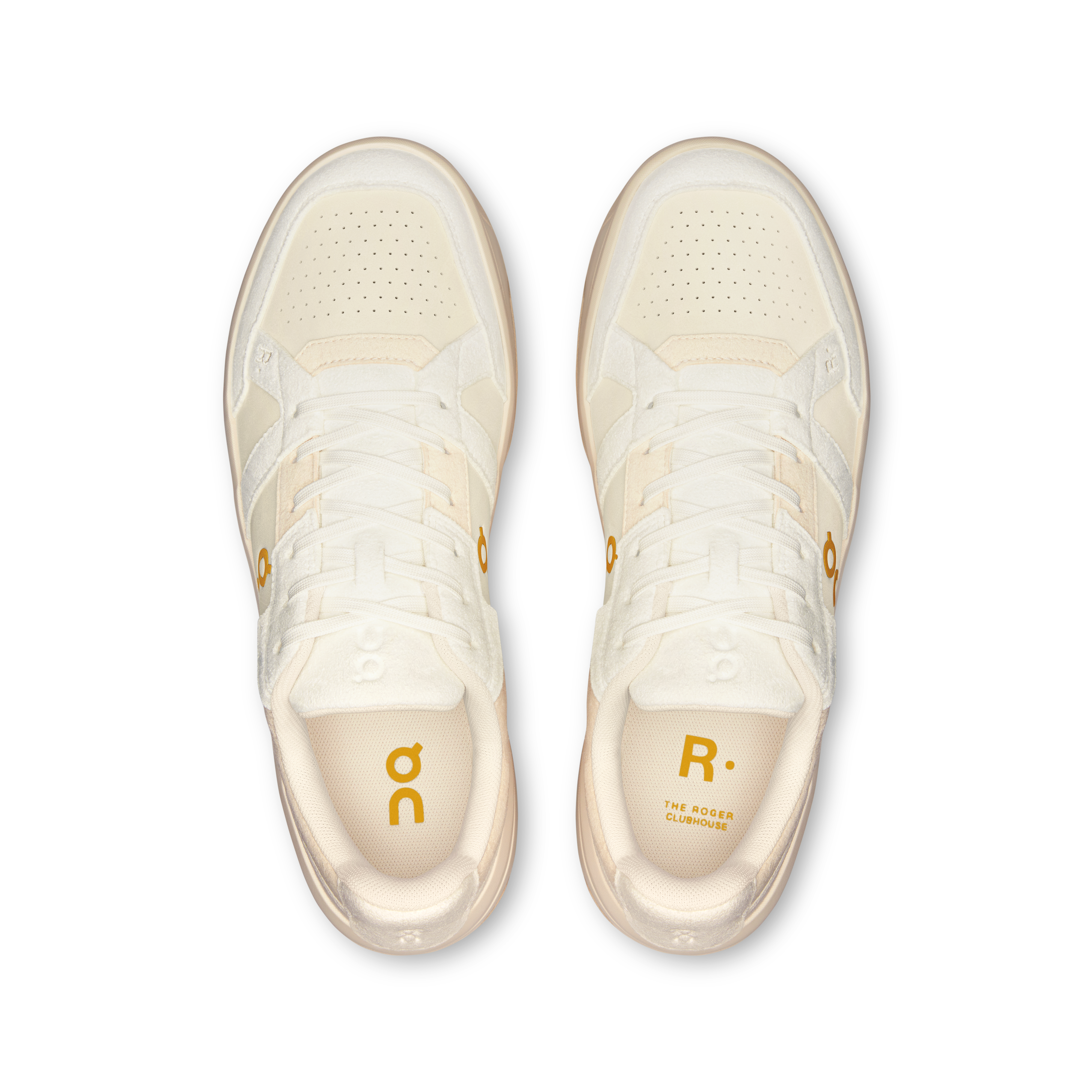 On THE ROGER Clubhouse Ace Ivory & Dew Homme Tennis Chaussures