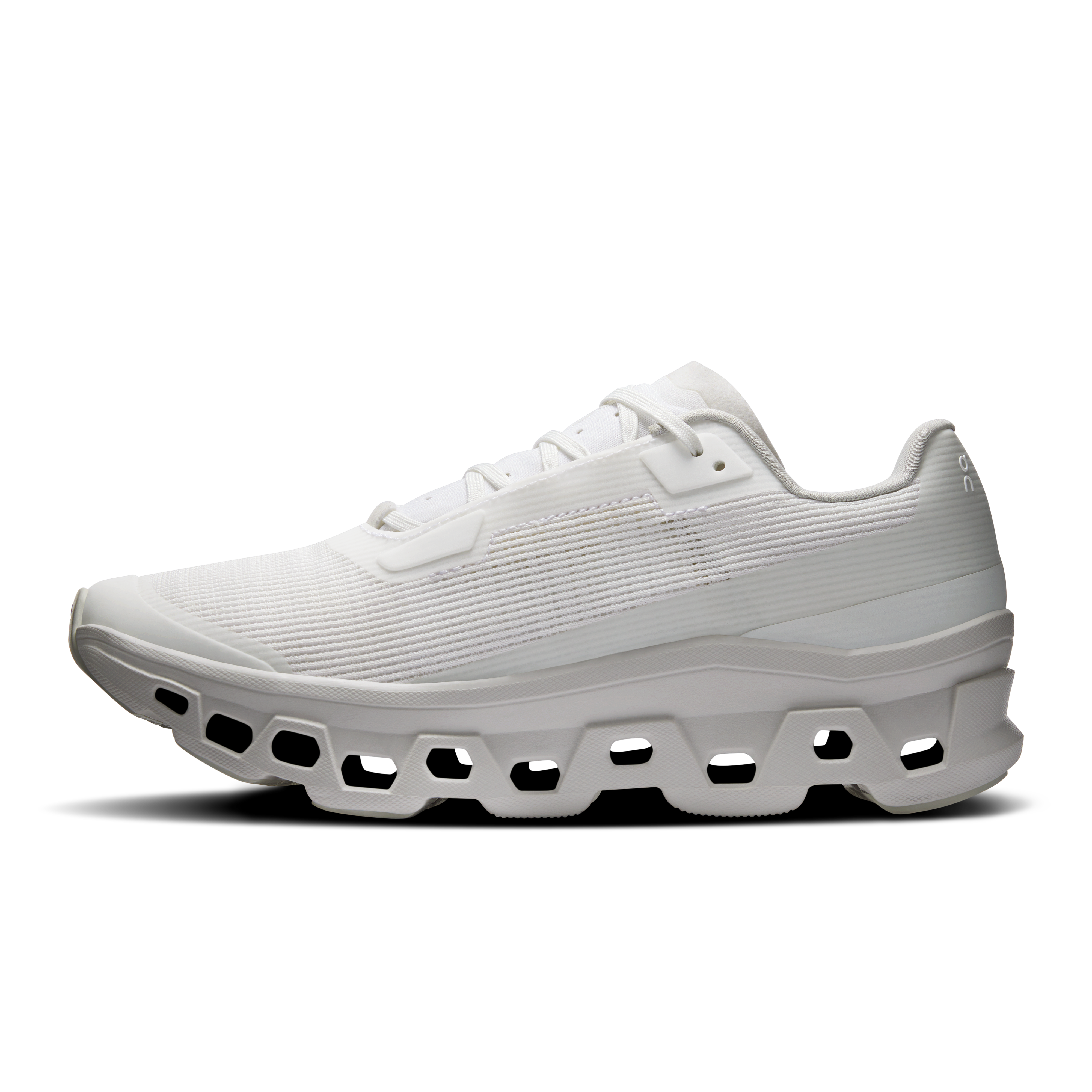 On Cloudmonster Void White & White Femme Active Life Chaussures