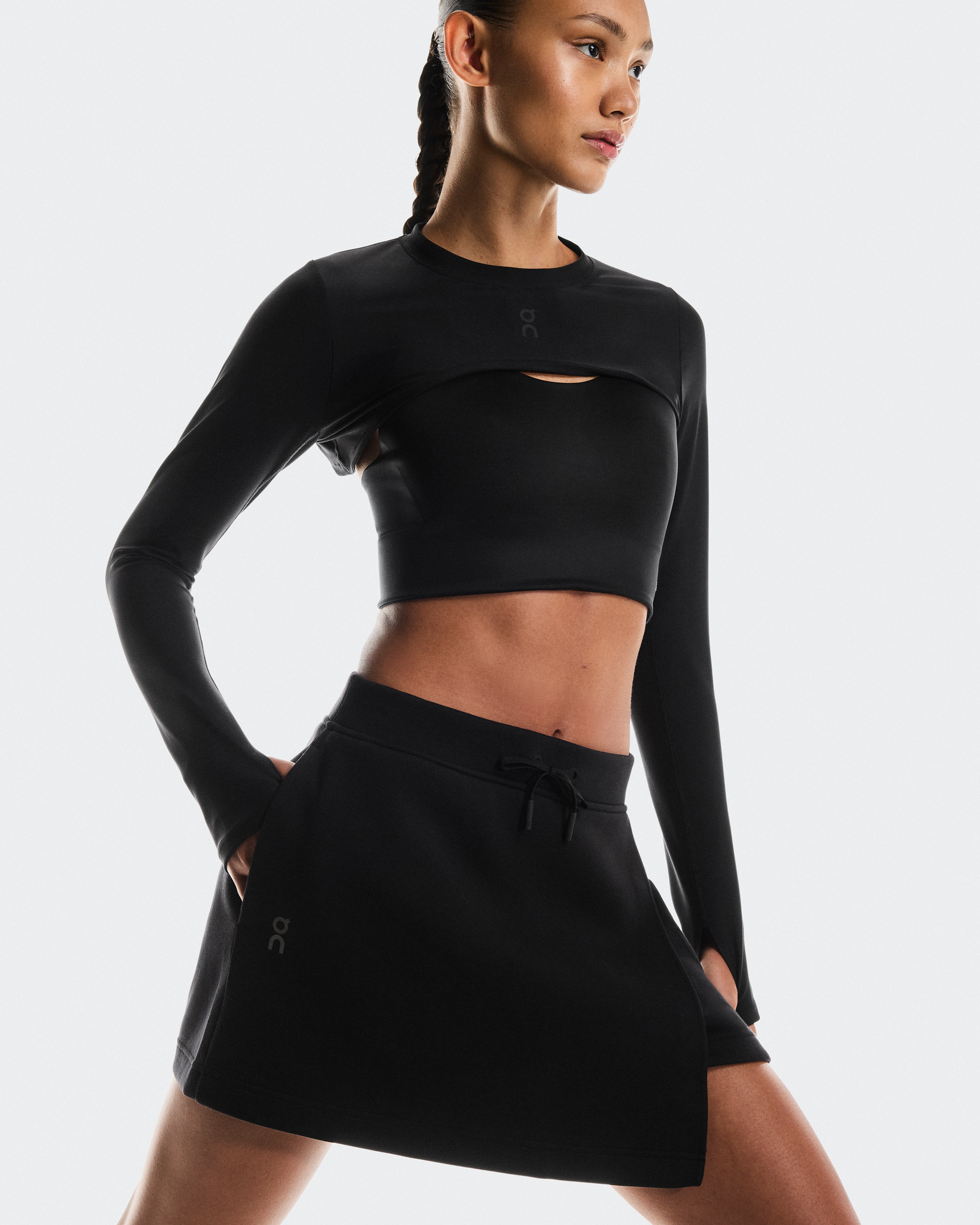 On Focus Tech Skirt Black Femme Jupes