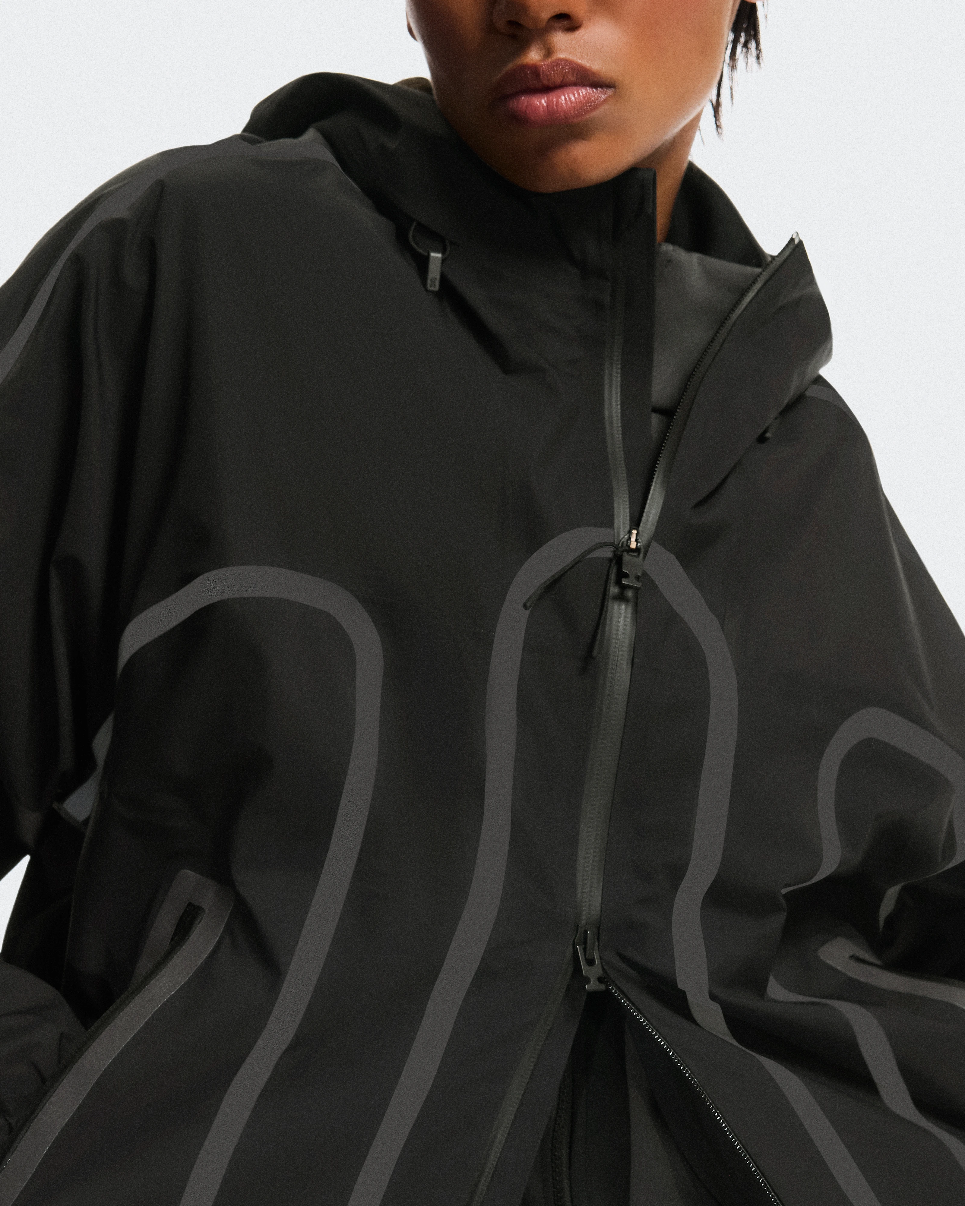 On Waterproof Jacket IKON Black Unisexe Vestes