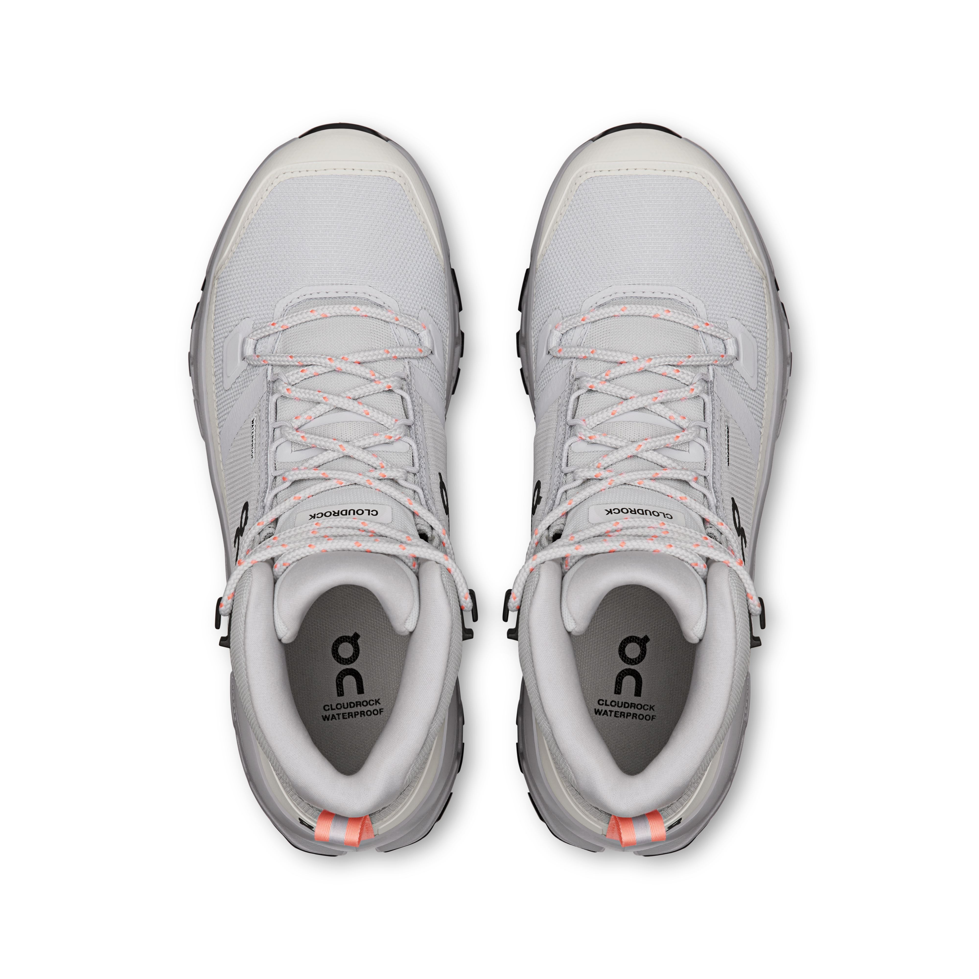 On Cloudrock Mid Waterproof Glacier & Alloy Femme Randonnée Chaussures