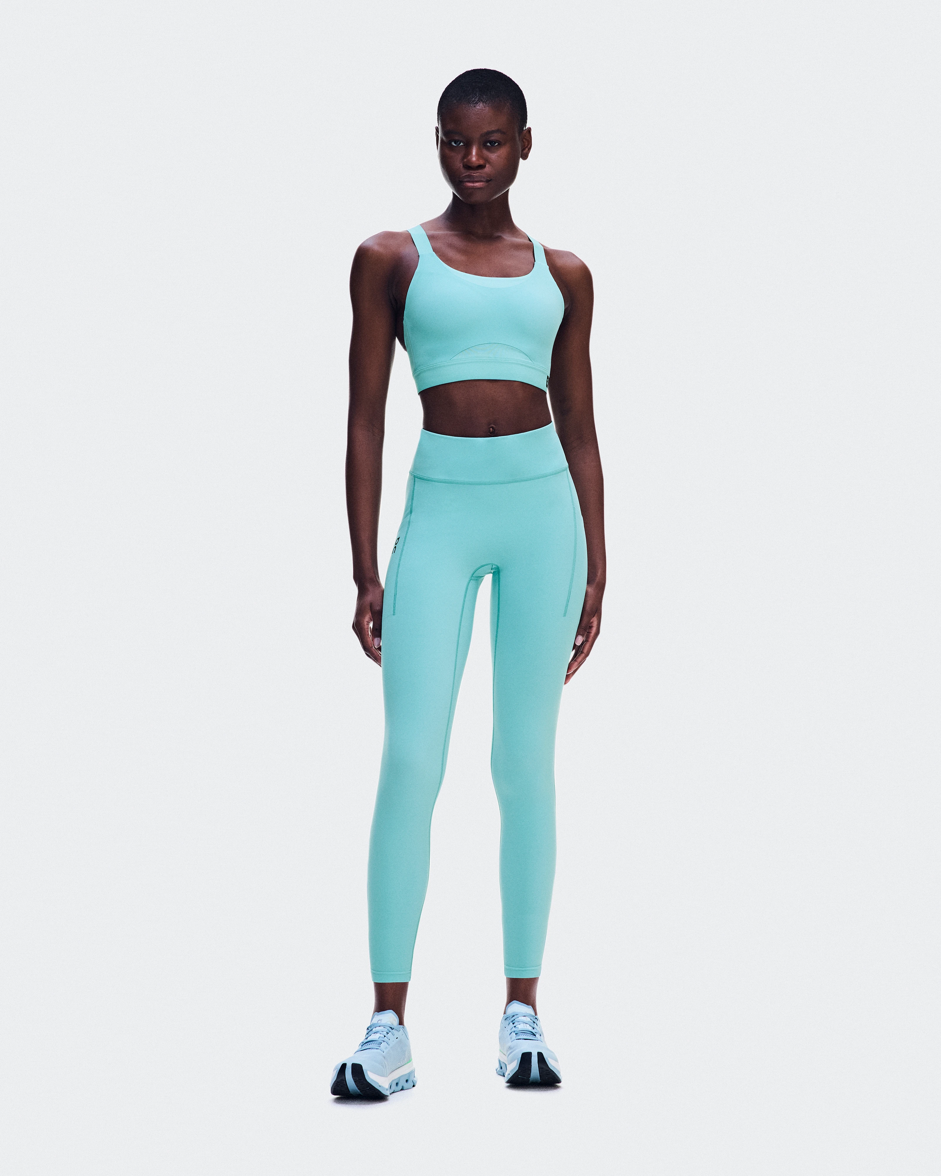 On Performance Tights 7/8 Aquamarine Femme Leggings