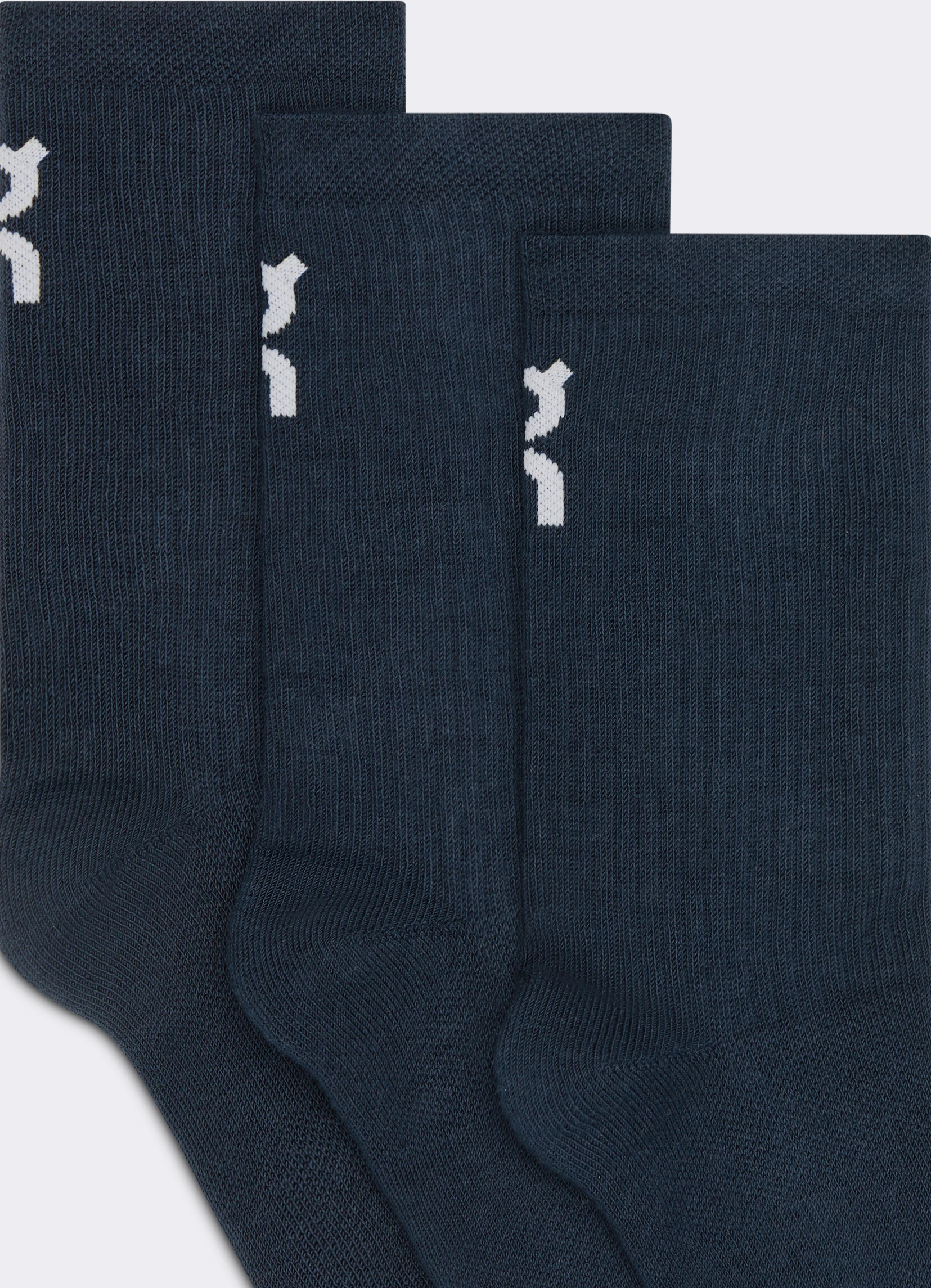 On Logo Sock High 3P Kids Navy Enfant Chaussettes