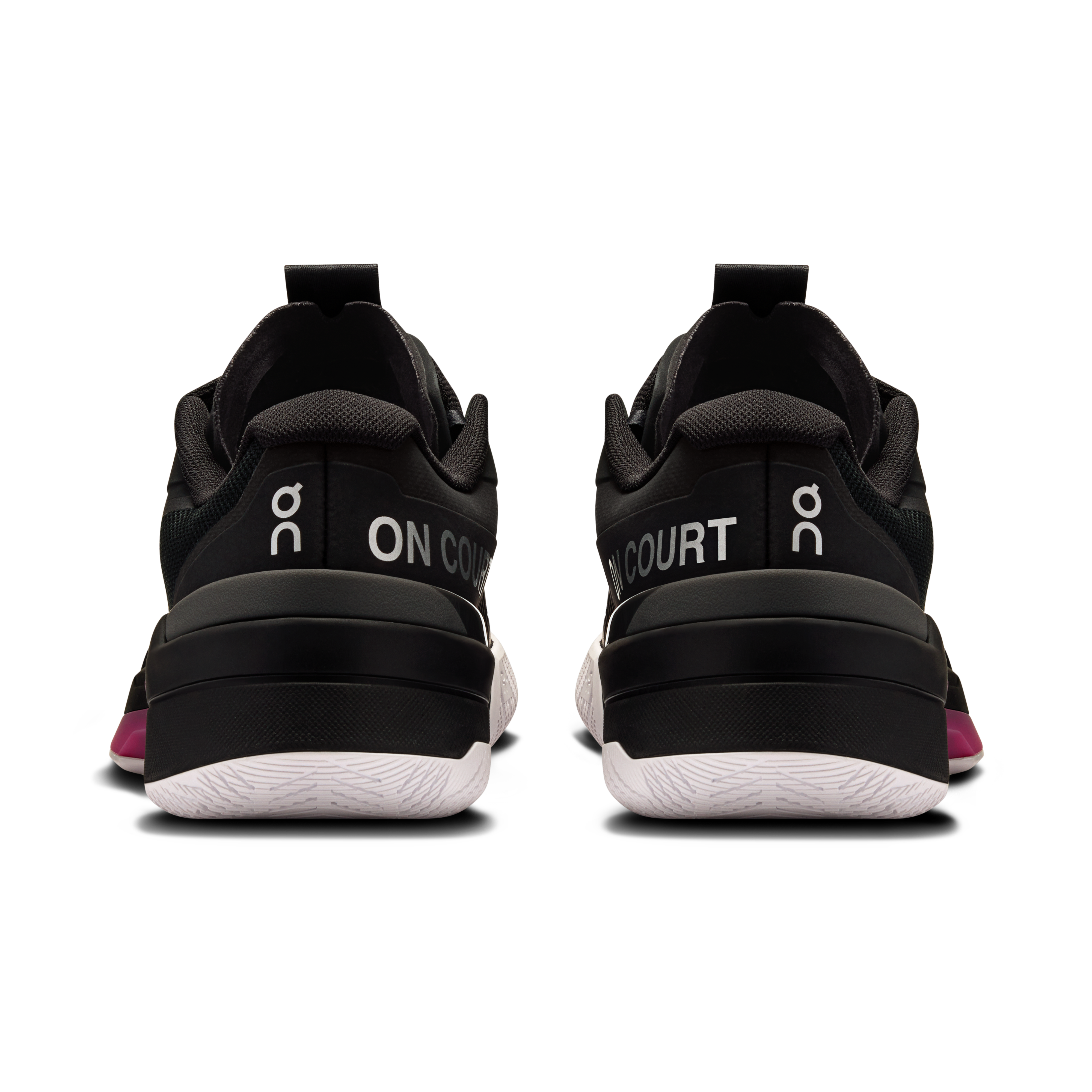 On THE ROGER Pro Fire Black & Pink Femme Tennis Chaussures
