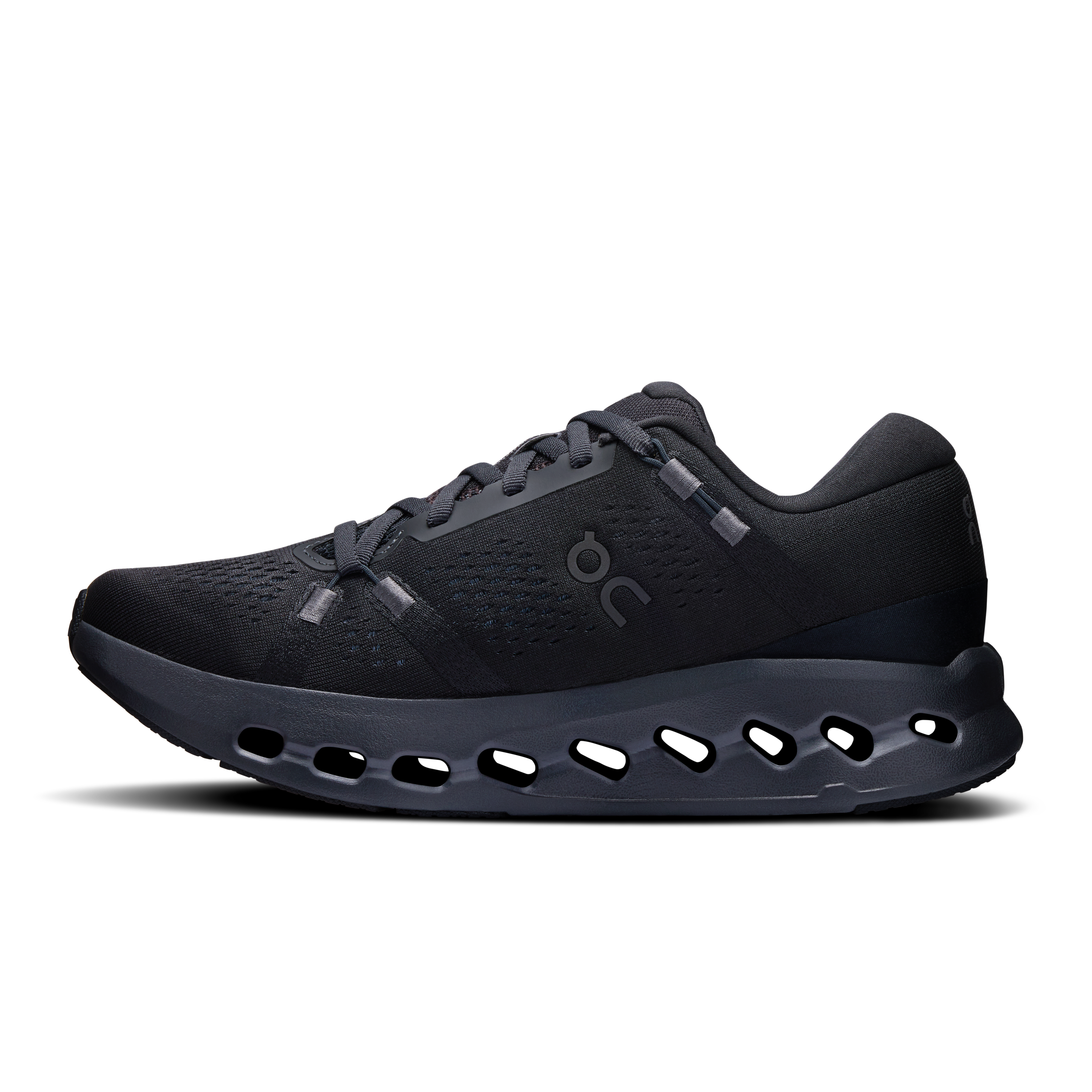 On Cloudsurfer 2 Wide Black & Black Femme Running sur route Chaussures