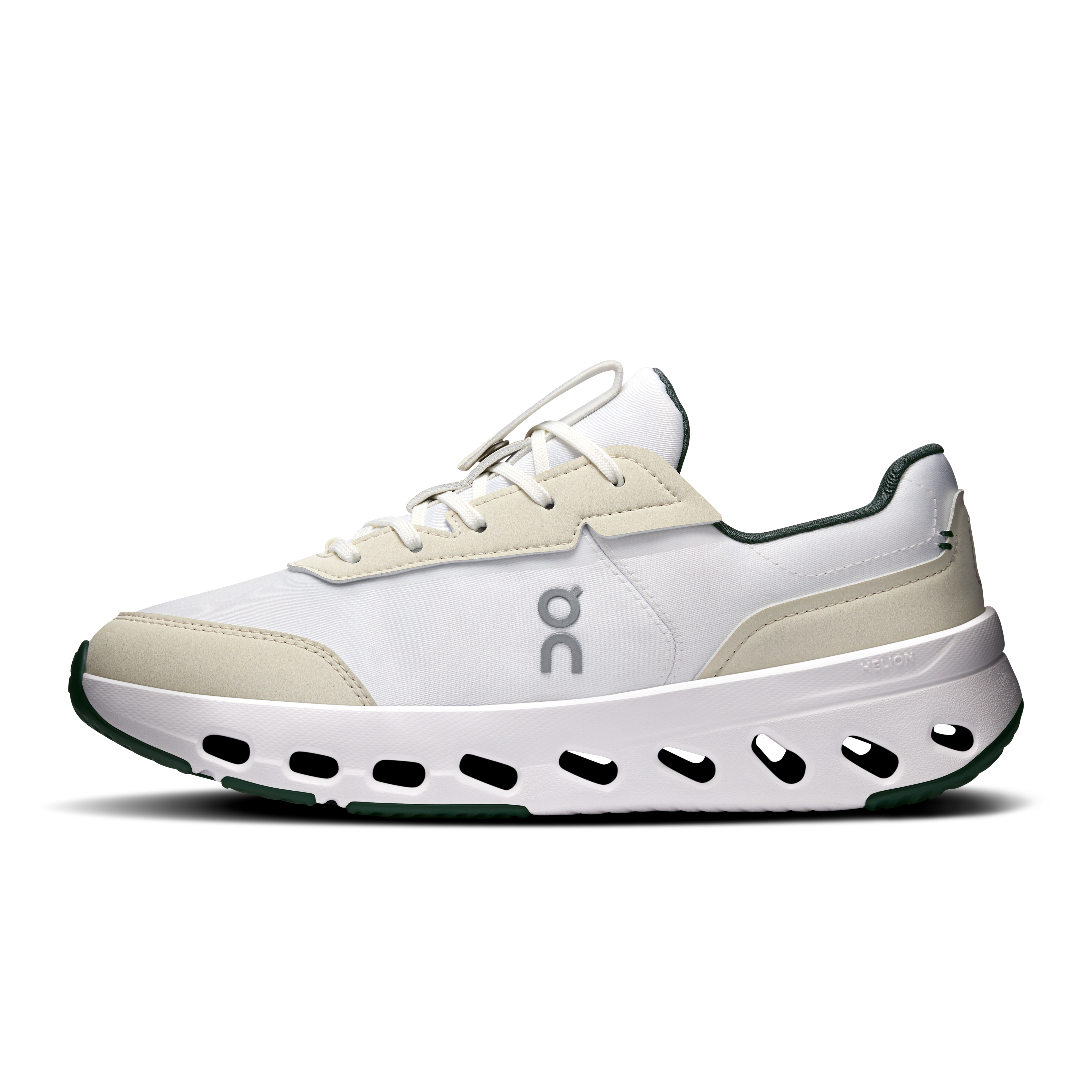 On THE ROGER Wildcard Ivory & Evergreen Femme Tennis Chaussures