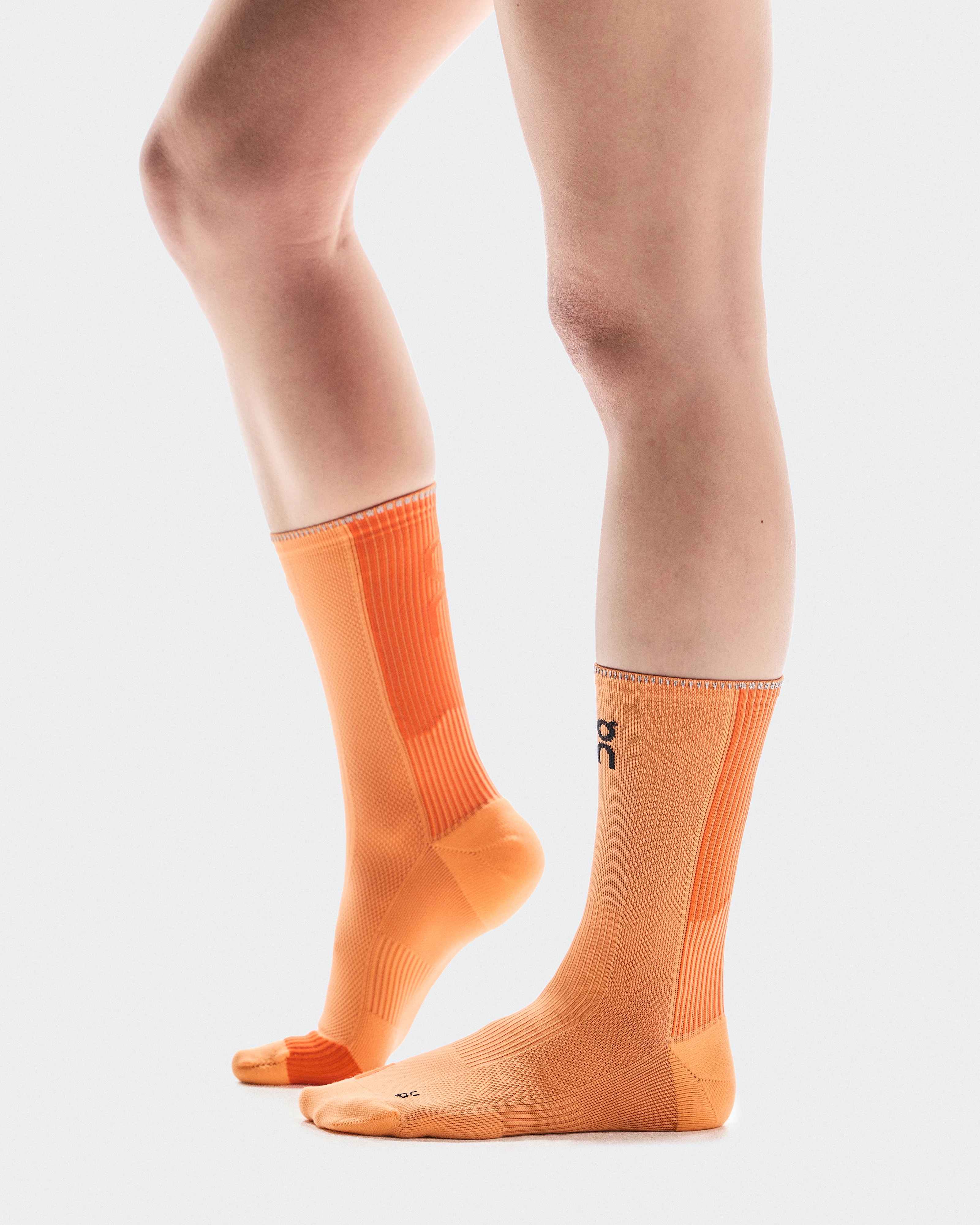On Performance Run Sock High Tangerine & Flame Unisexe Chaussettes