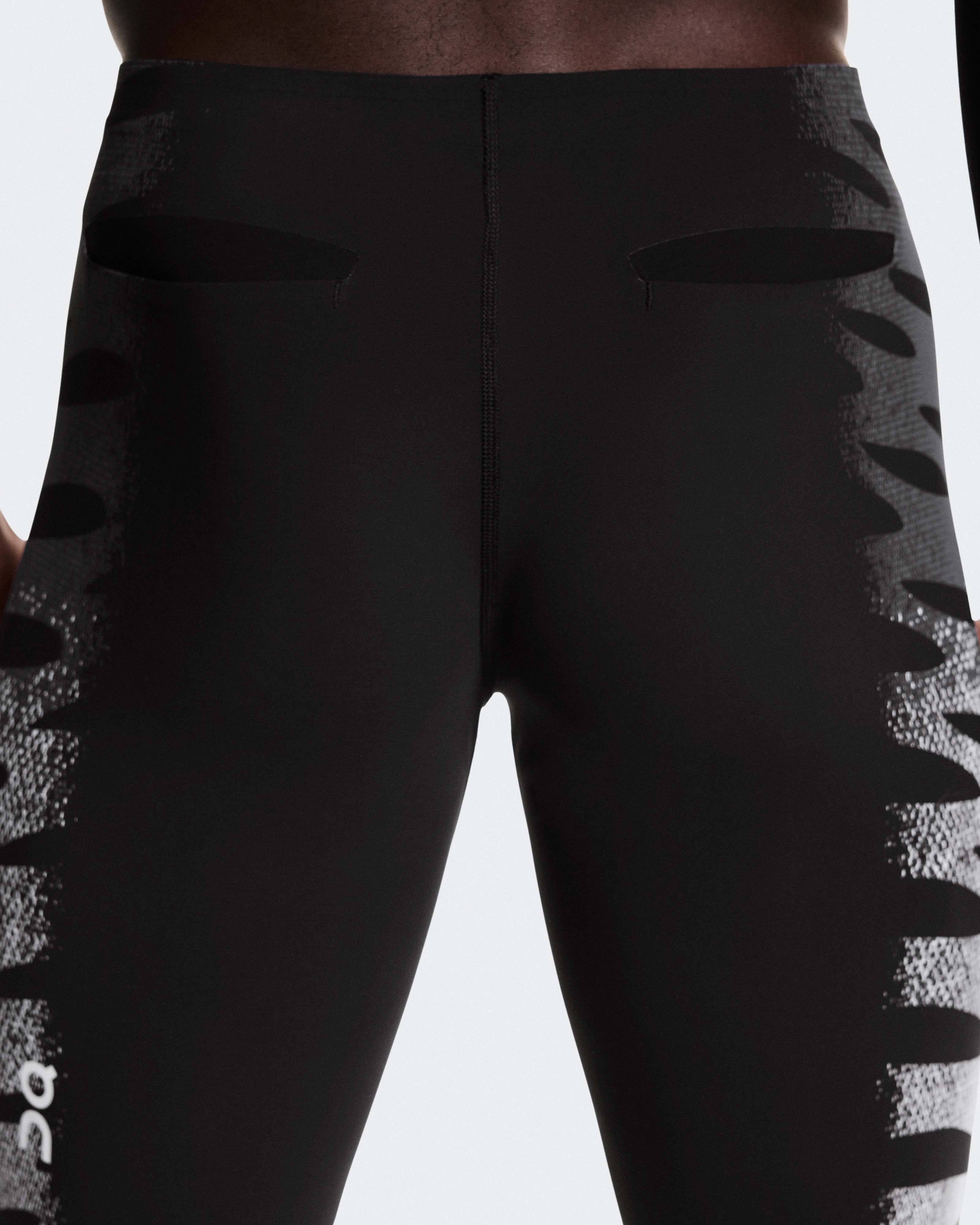On Zero Half Tights Iron & White Homme Leggings