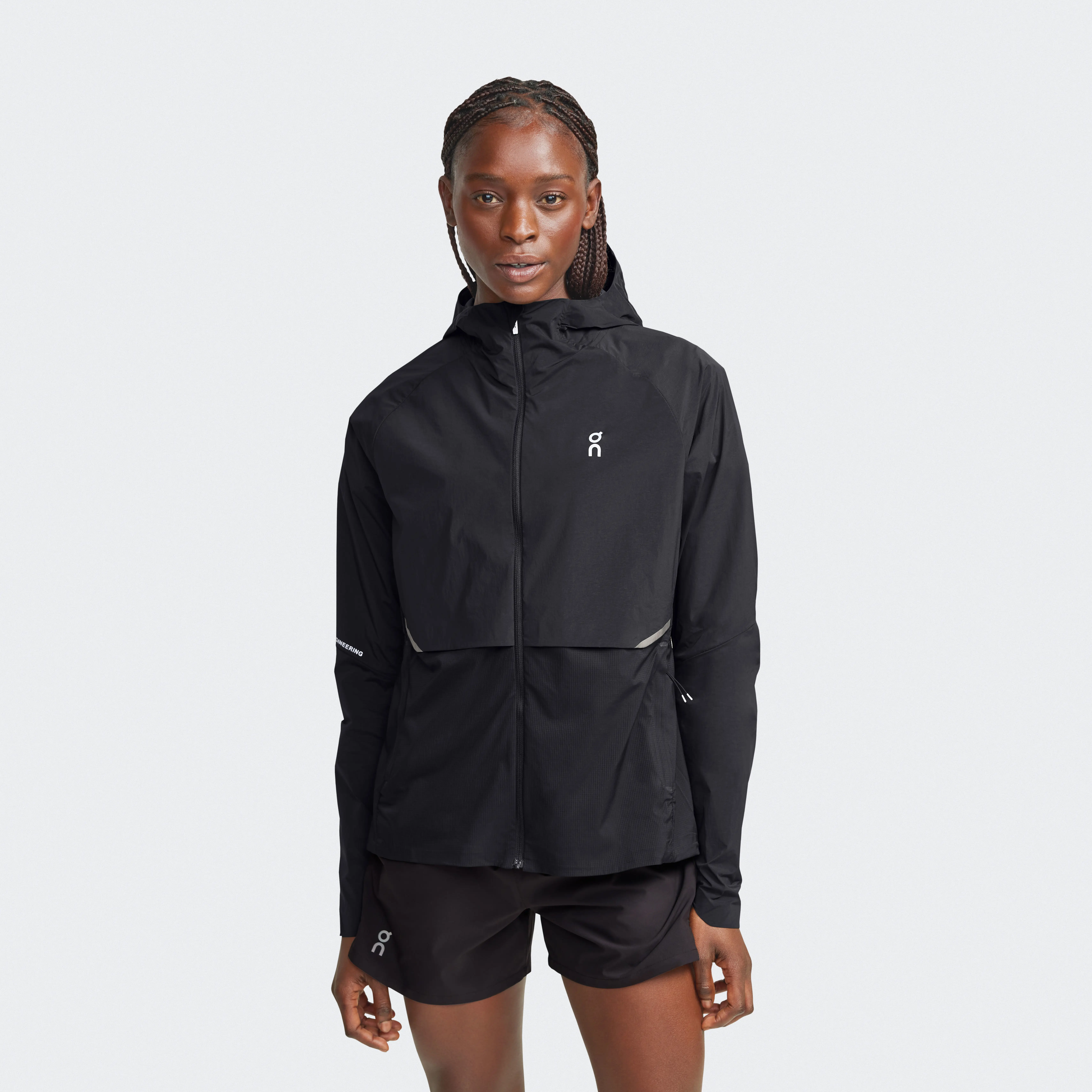 On Core Jacket Black Femme – Running par temps froid, respirante, pliable Vestes