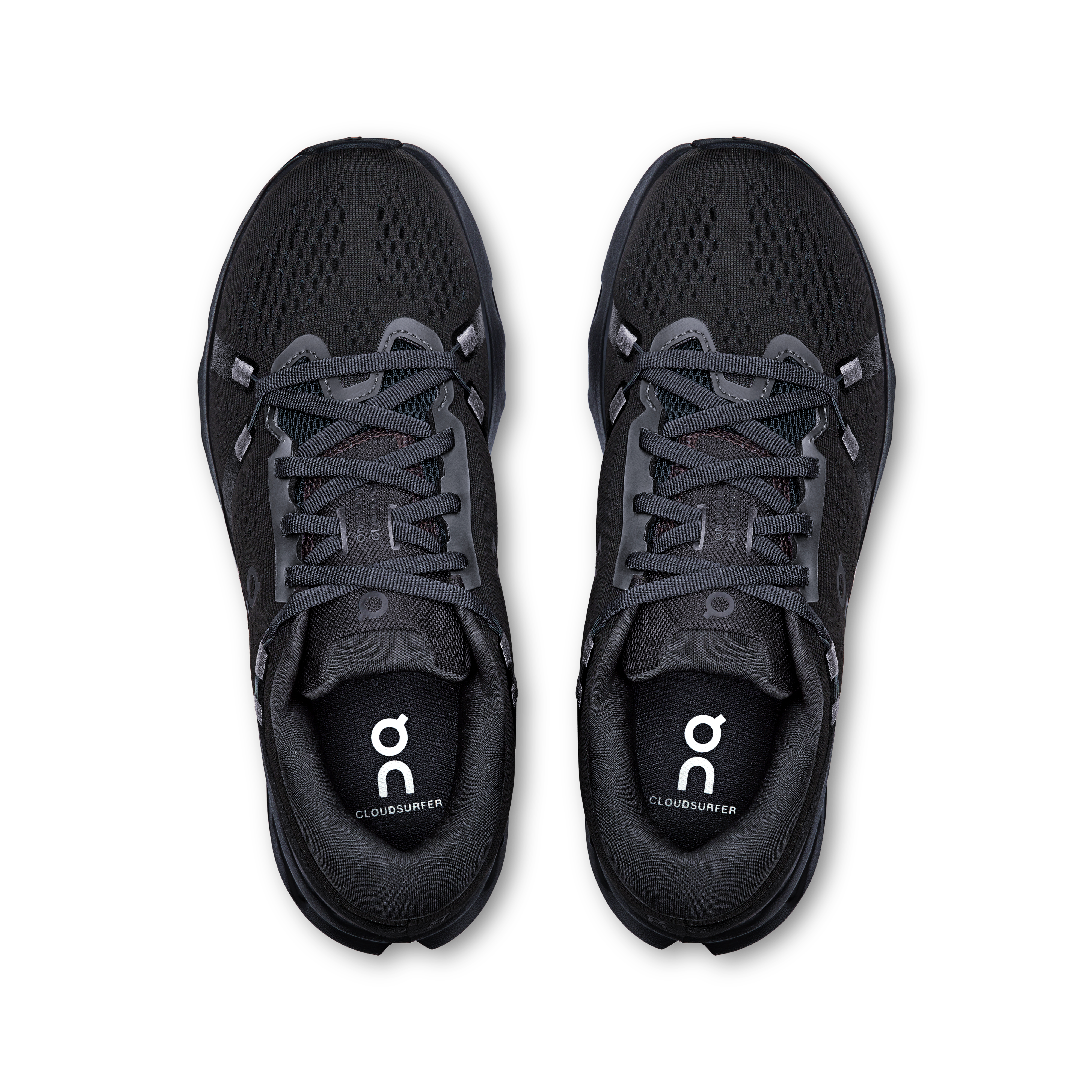 On Cloudsurfer 2 Wide Black & Black Femme Running sur route Chaussures
