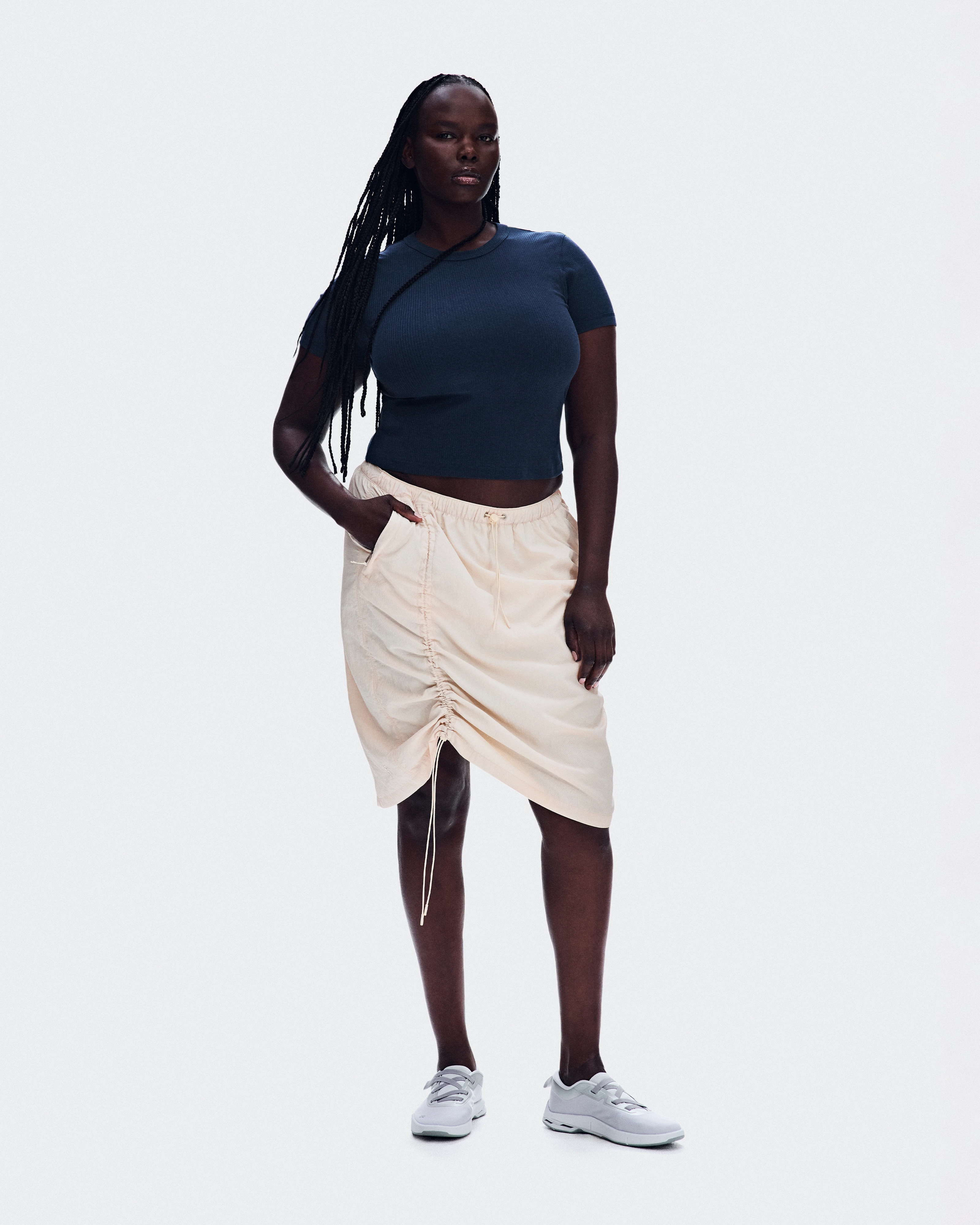 On All-Day Ribbed T-Shirt Midnight Femme Hauts et t-shirts