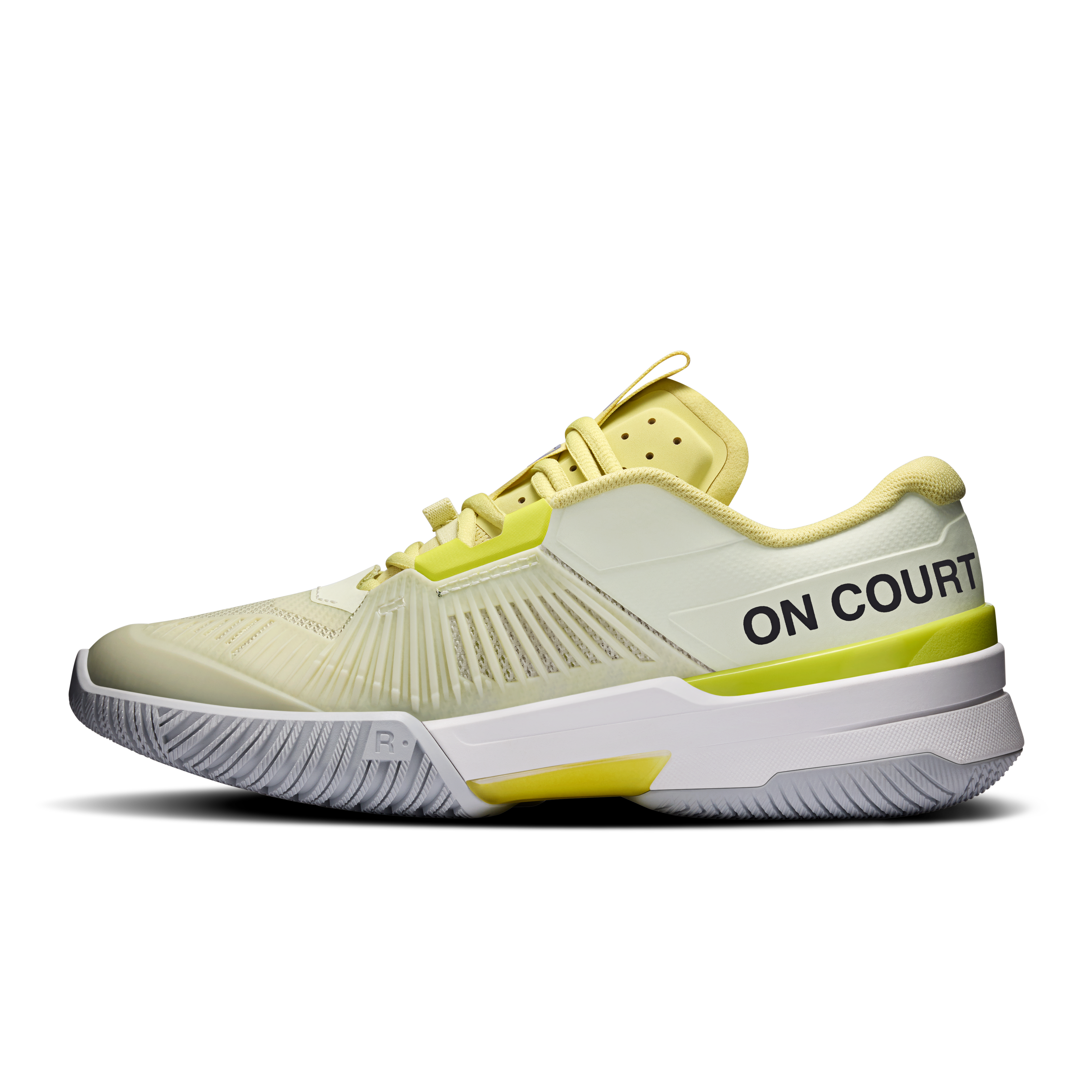 On THE ROGER Pro Fire Linen & Lime Femme Tennis Chaussures