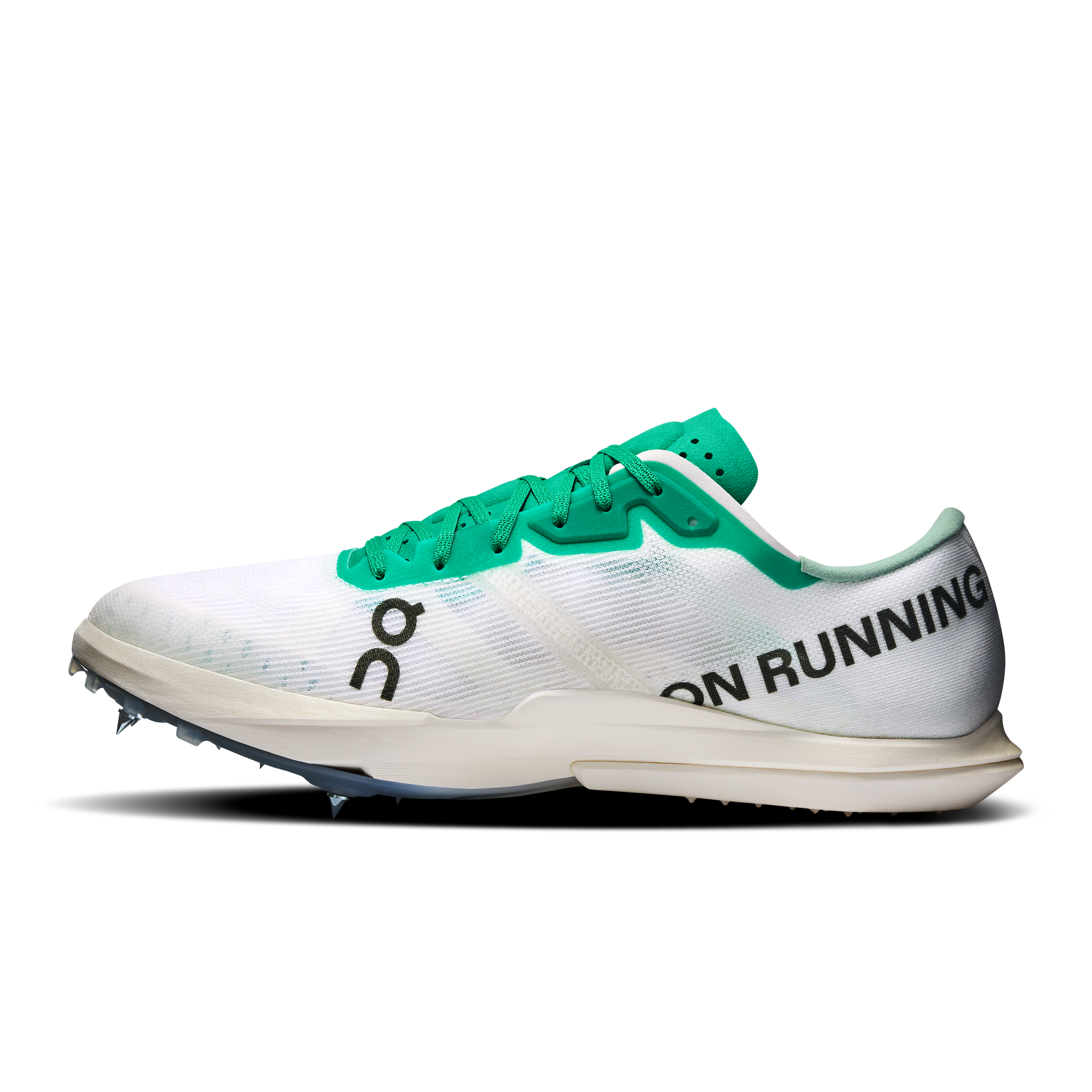 On Cloudspike Amplius 2 Mint & White Homme Athlétisme Chaussures
