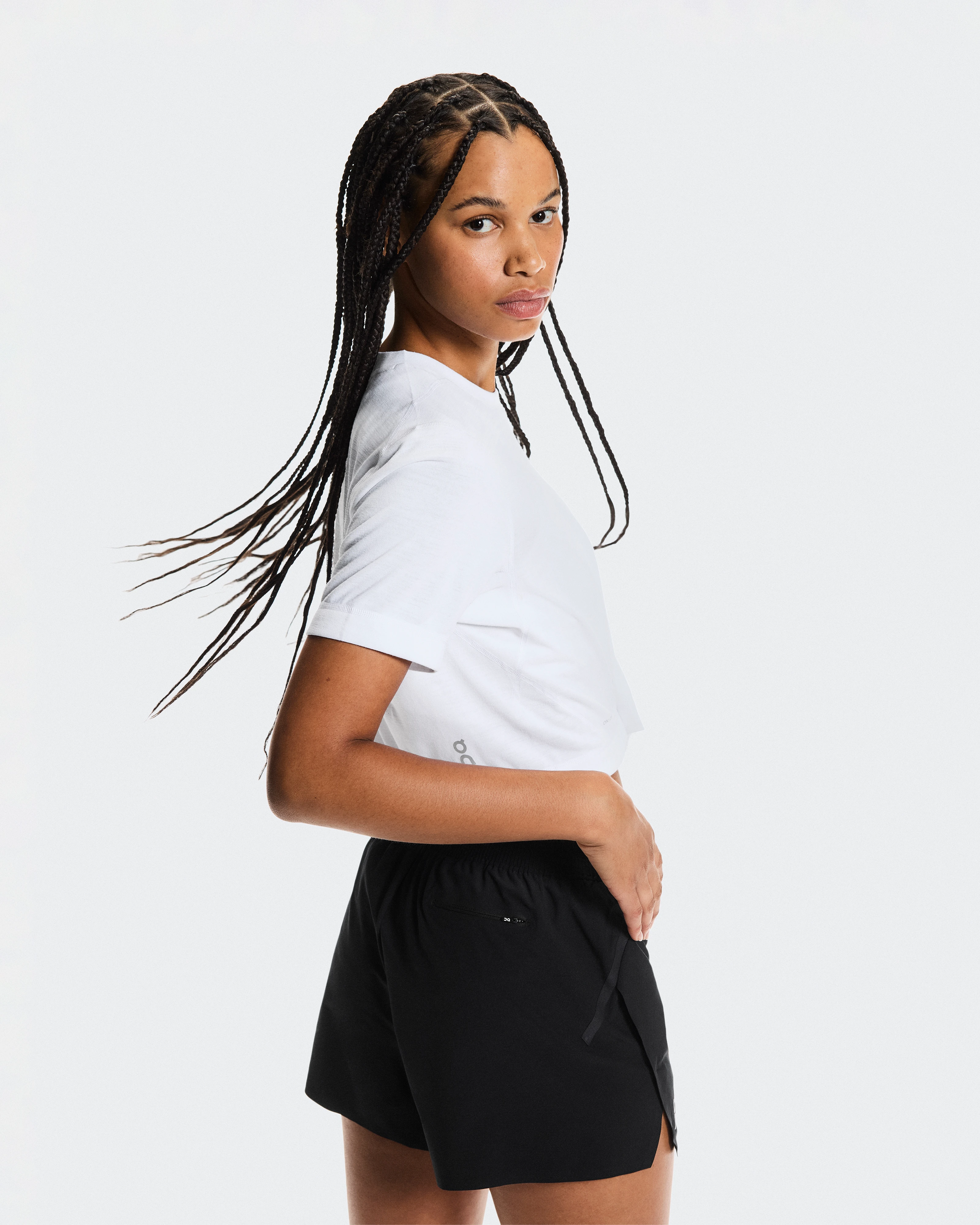 On Train-T Crop Graphic White Femme Hauts et t-shirts