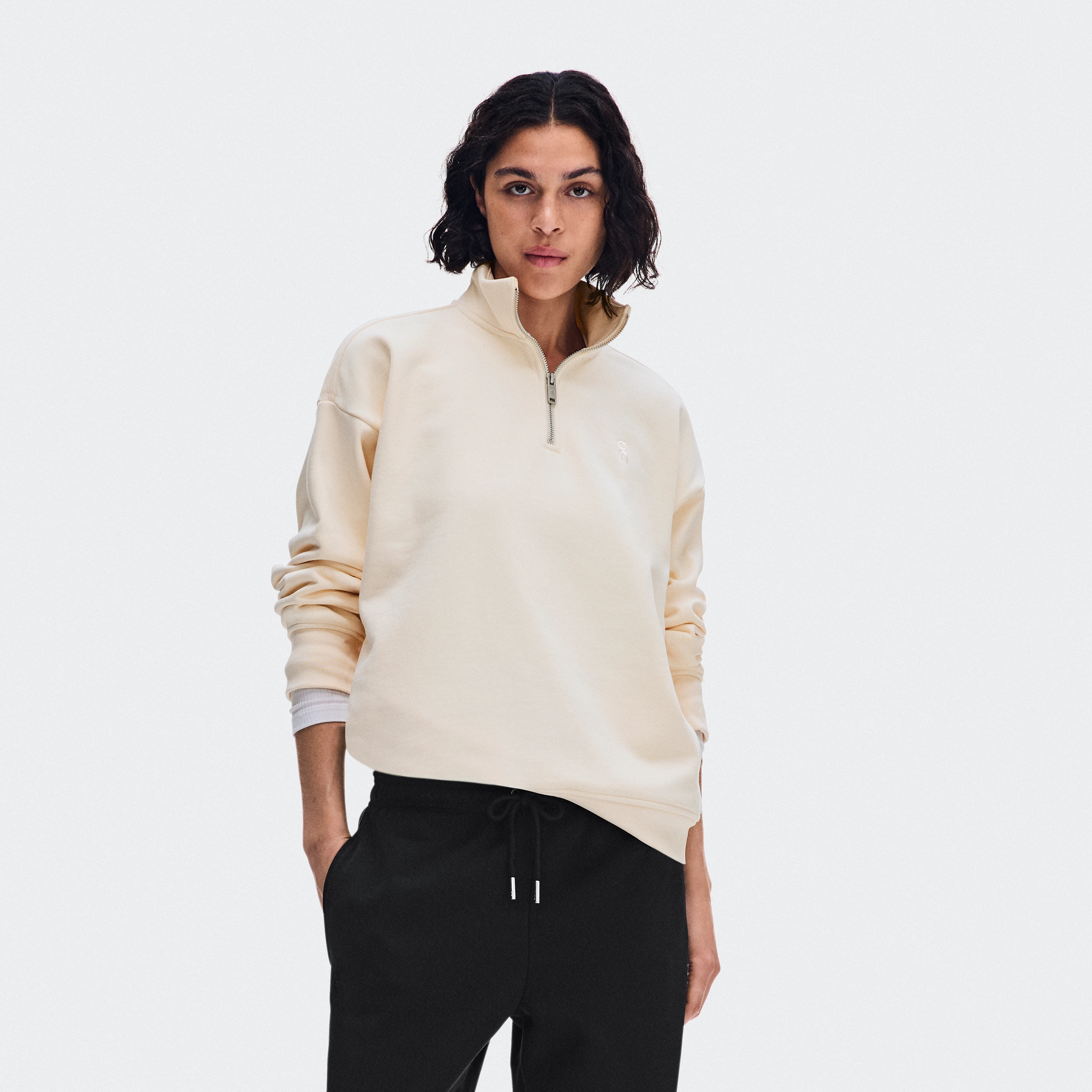 On Club Collective 1/4 Zip Chantilly Femme – Confort toute la journée Sweats à capuche et sweats