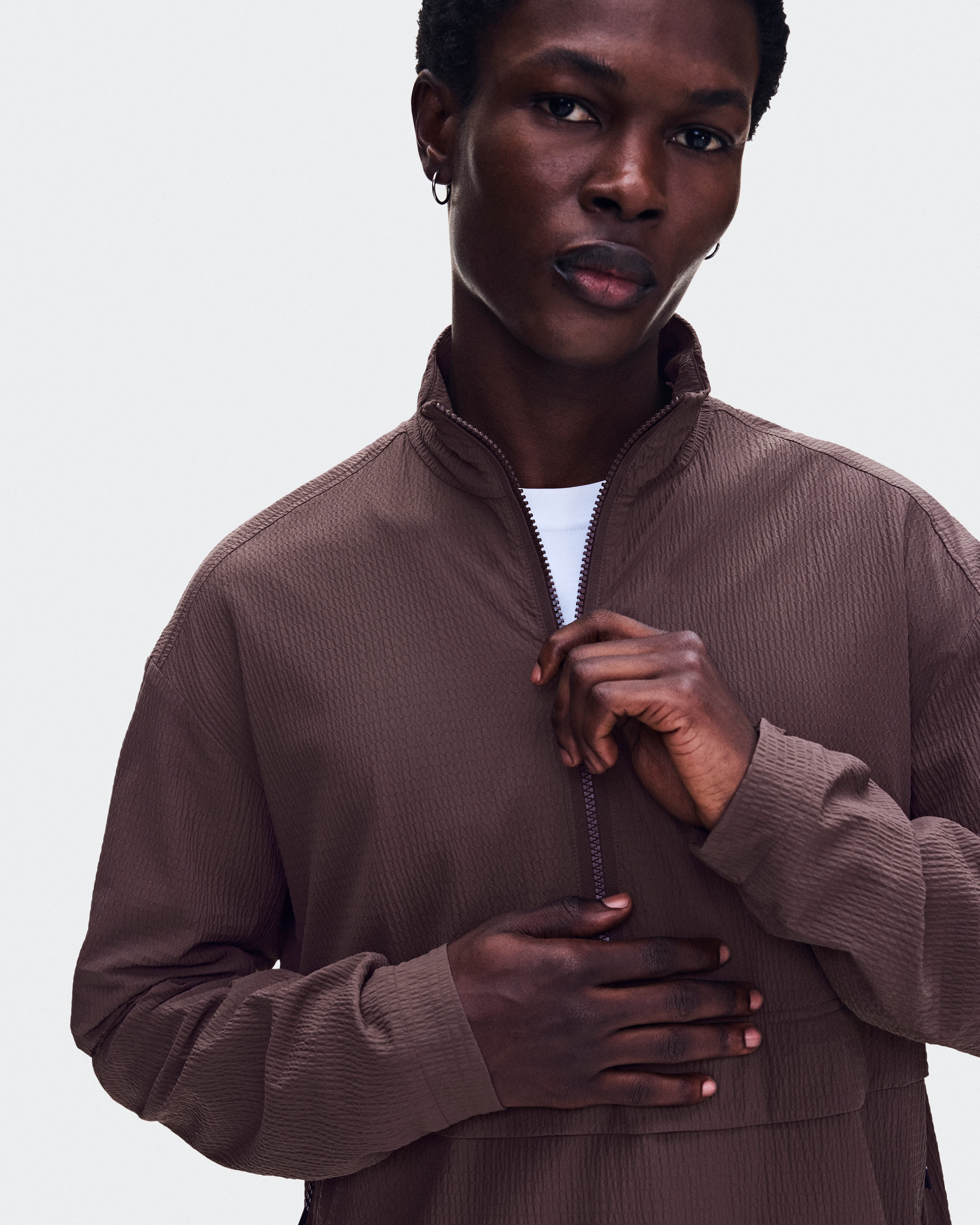 On Courtside 1/2 Zip Eaze Mulberry Homme Sweats à capuche et sweats