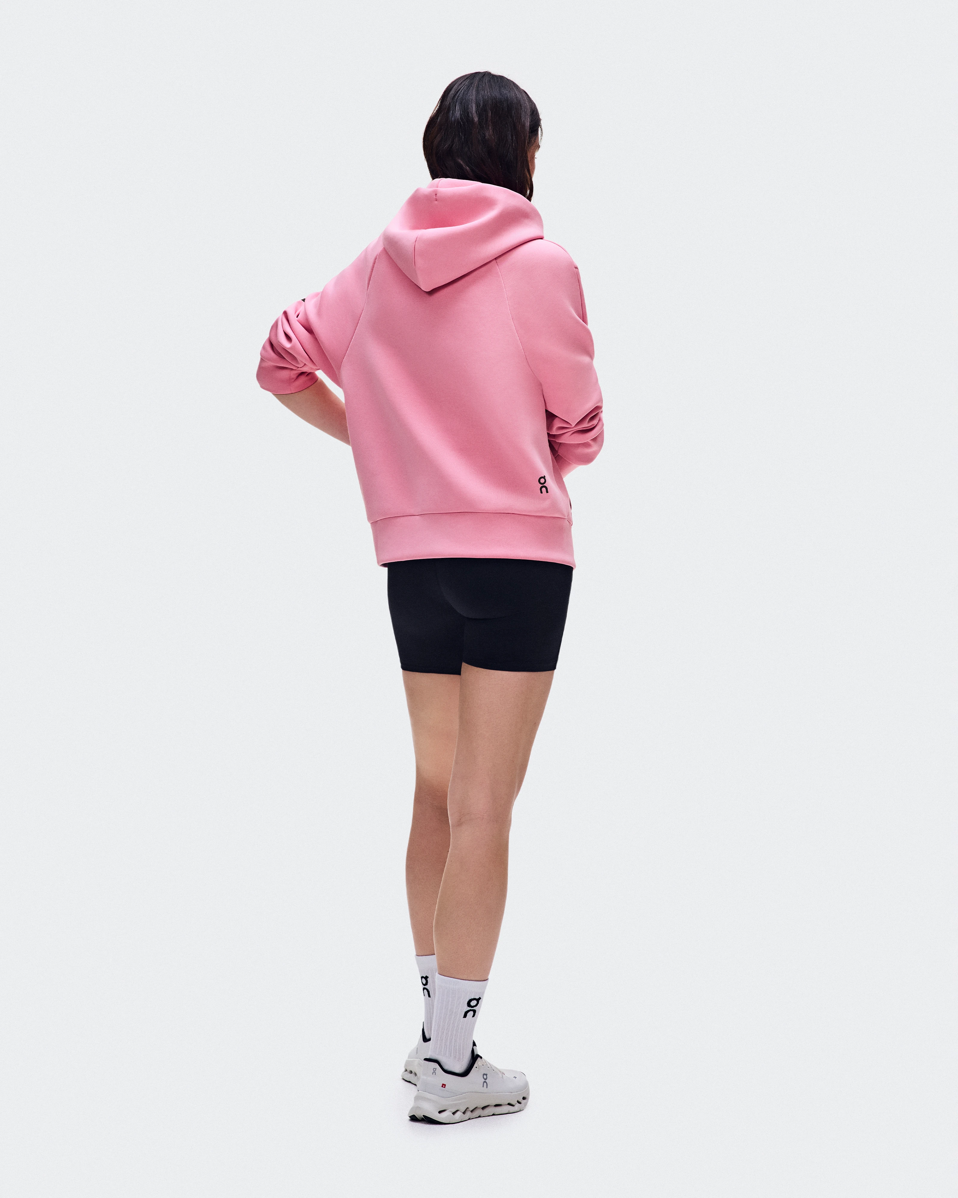 On Focus Tech Zip Hoodie Magnolia Femme Sweats à capuche et sweats