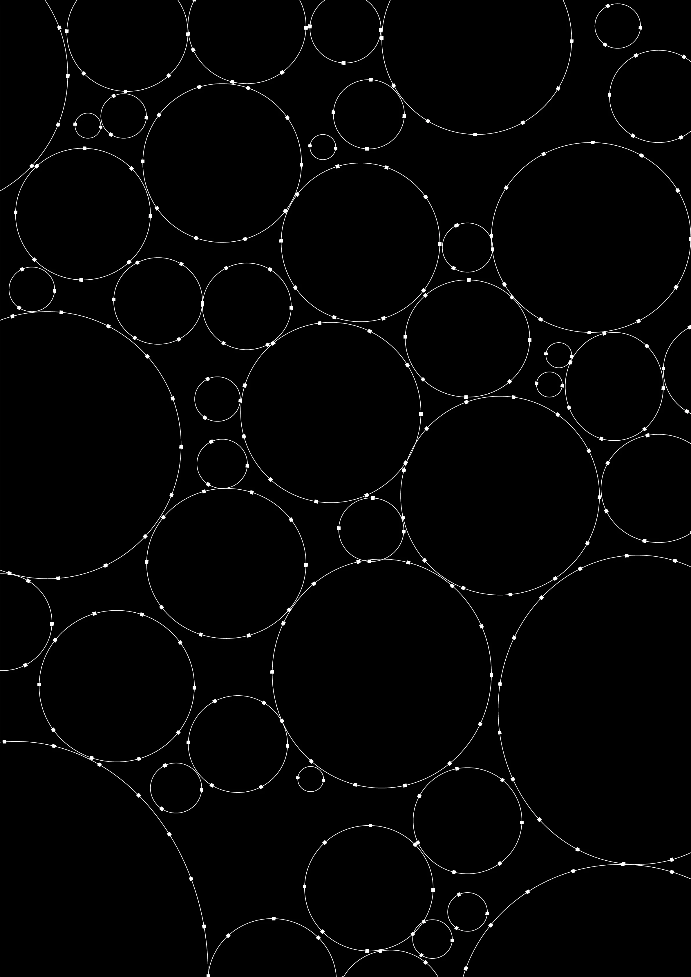 Des bulles montent dans un cercle blanc sur un fond bleu.