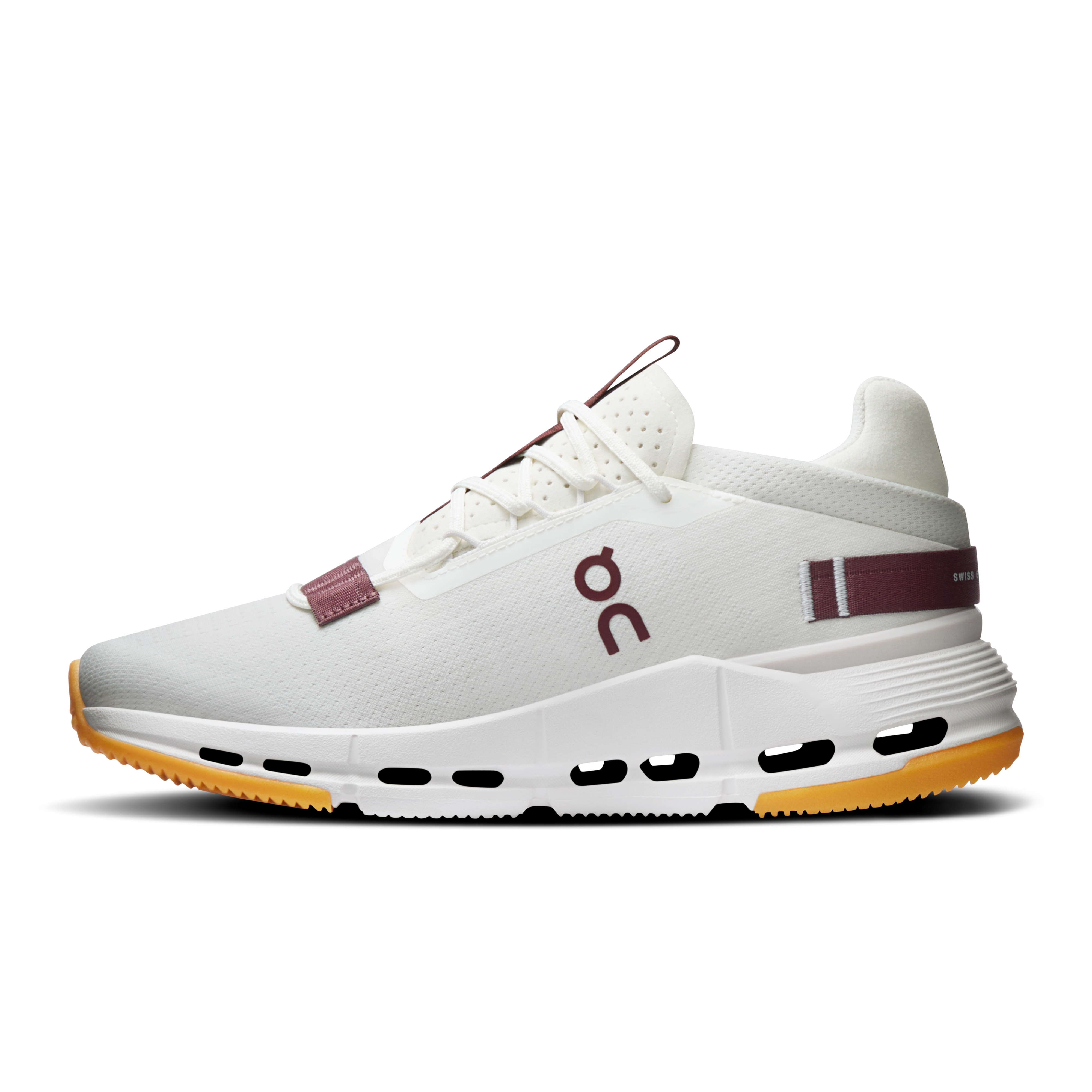 On Cloudnova 2 Ivory & Maroon Femme Active Life Chaussures