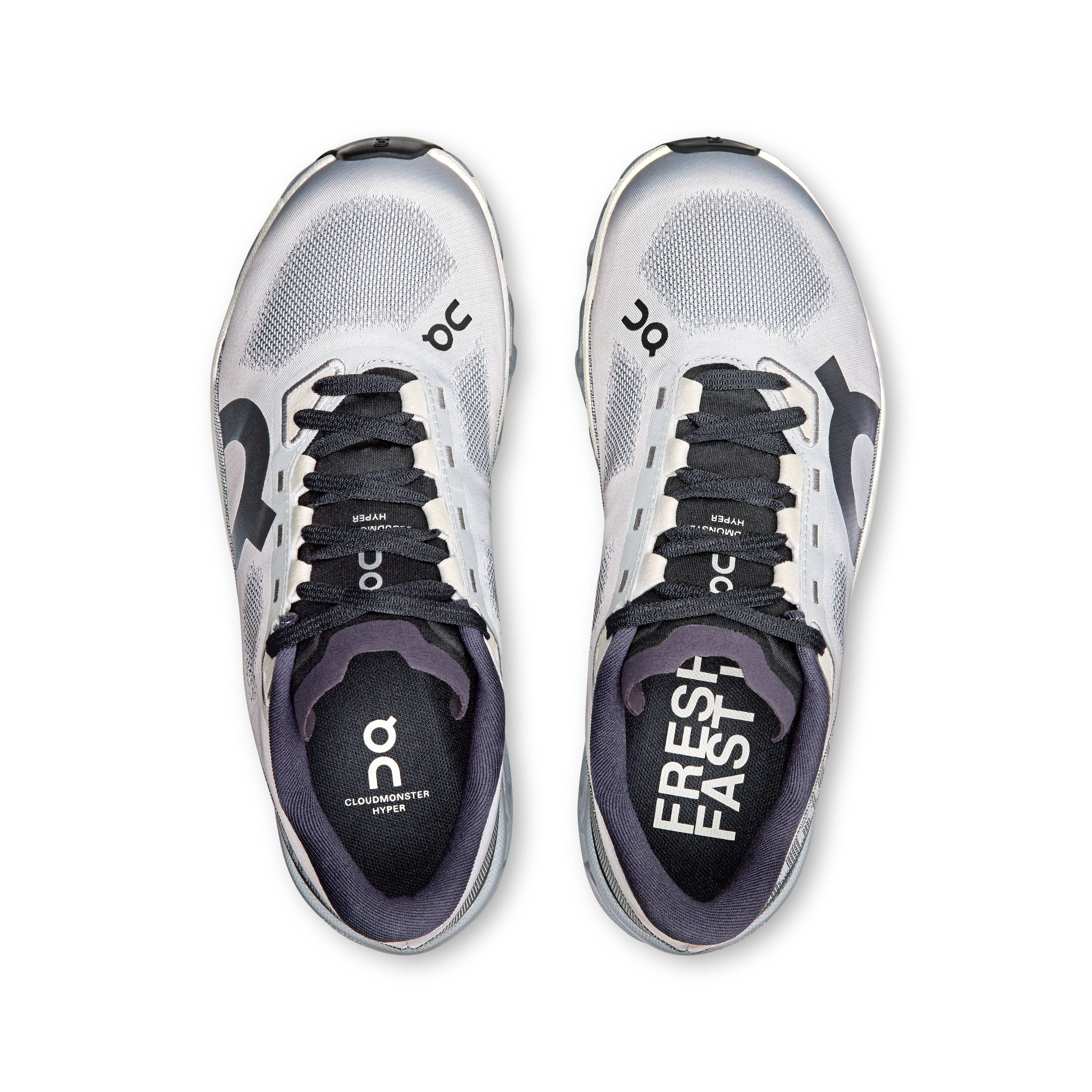 On Cloudmonster Hyper Glacier & Ivory Femme Running sur route Chaussures