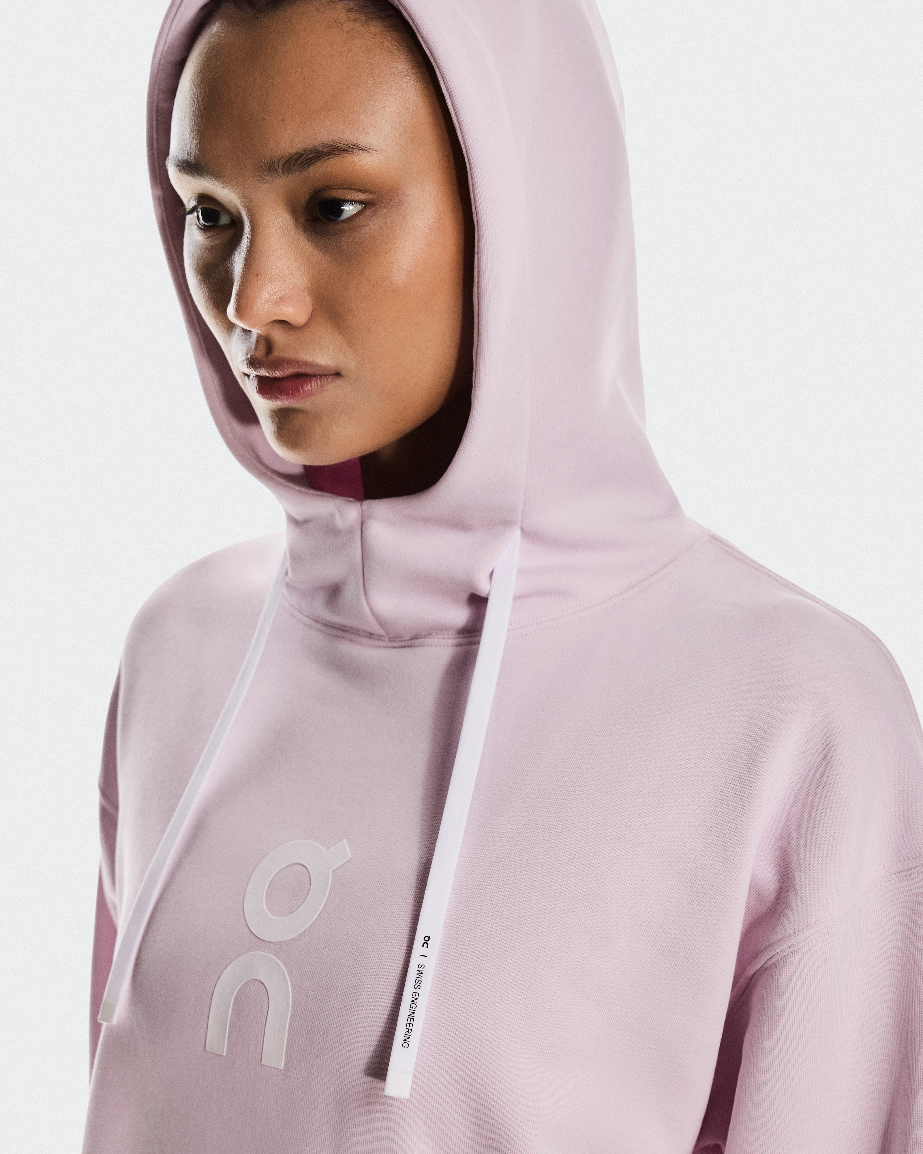On Club Hoodie Orchid Femme Sweats à capuche et sweats