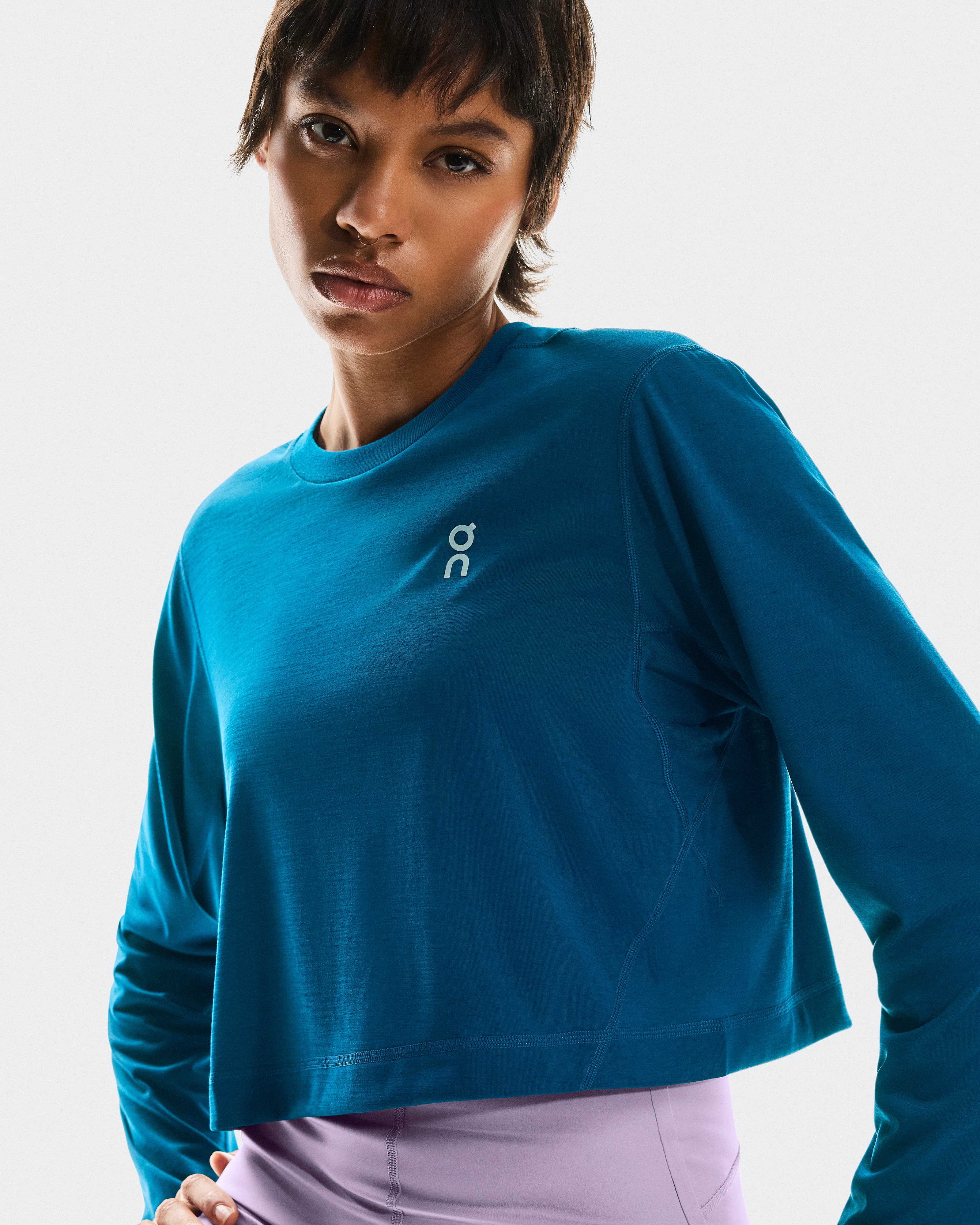On Train Long-T Crop Tempest Femme Hauts et t-shirts