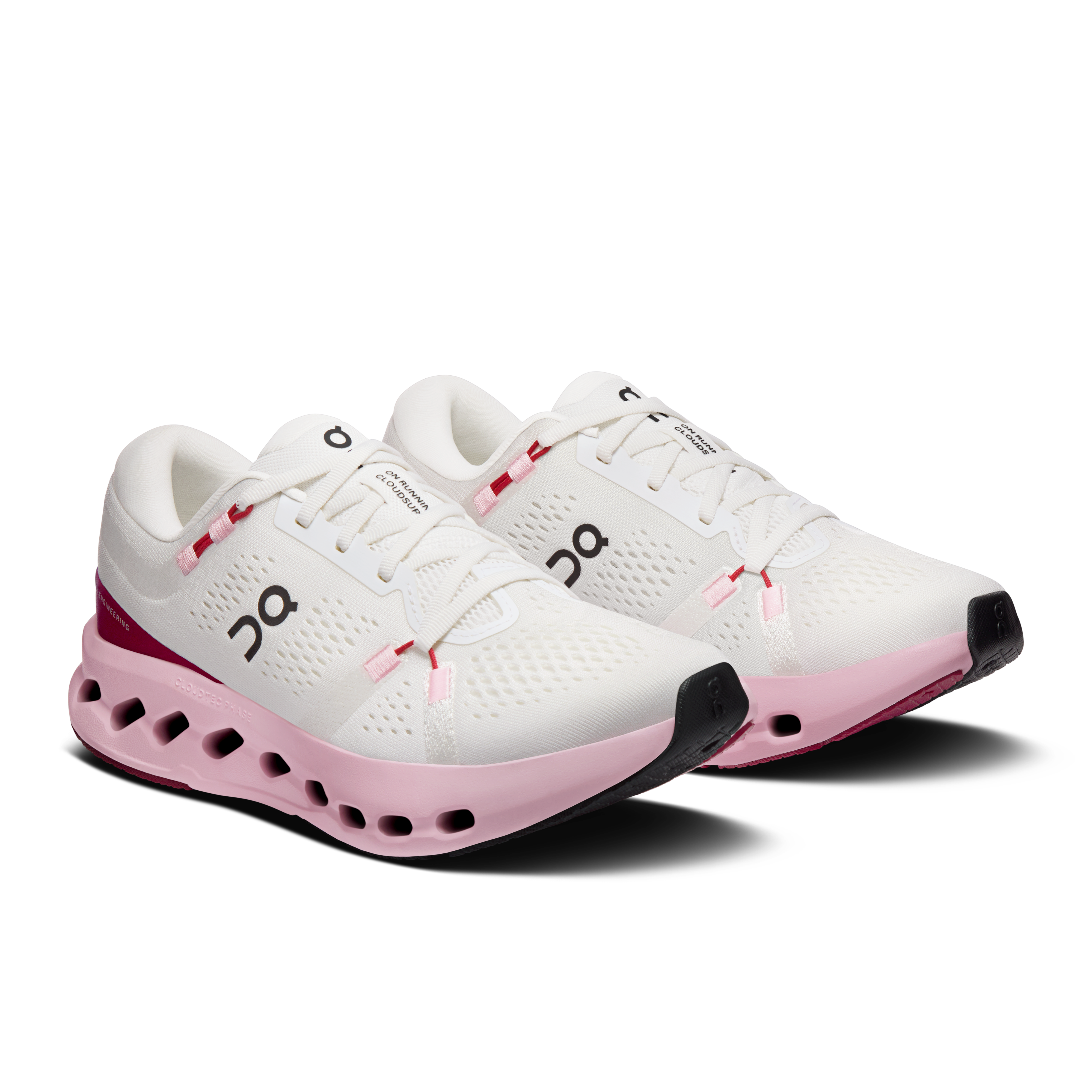 On Cloudsurfer 2 Ivory & Peony Femme Running sur route Chaussures