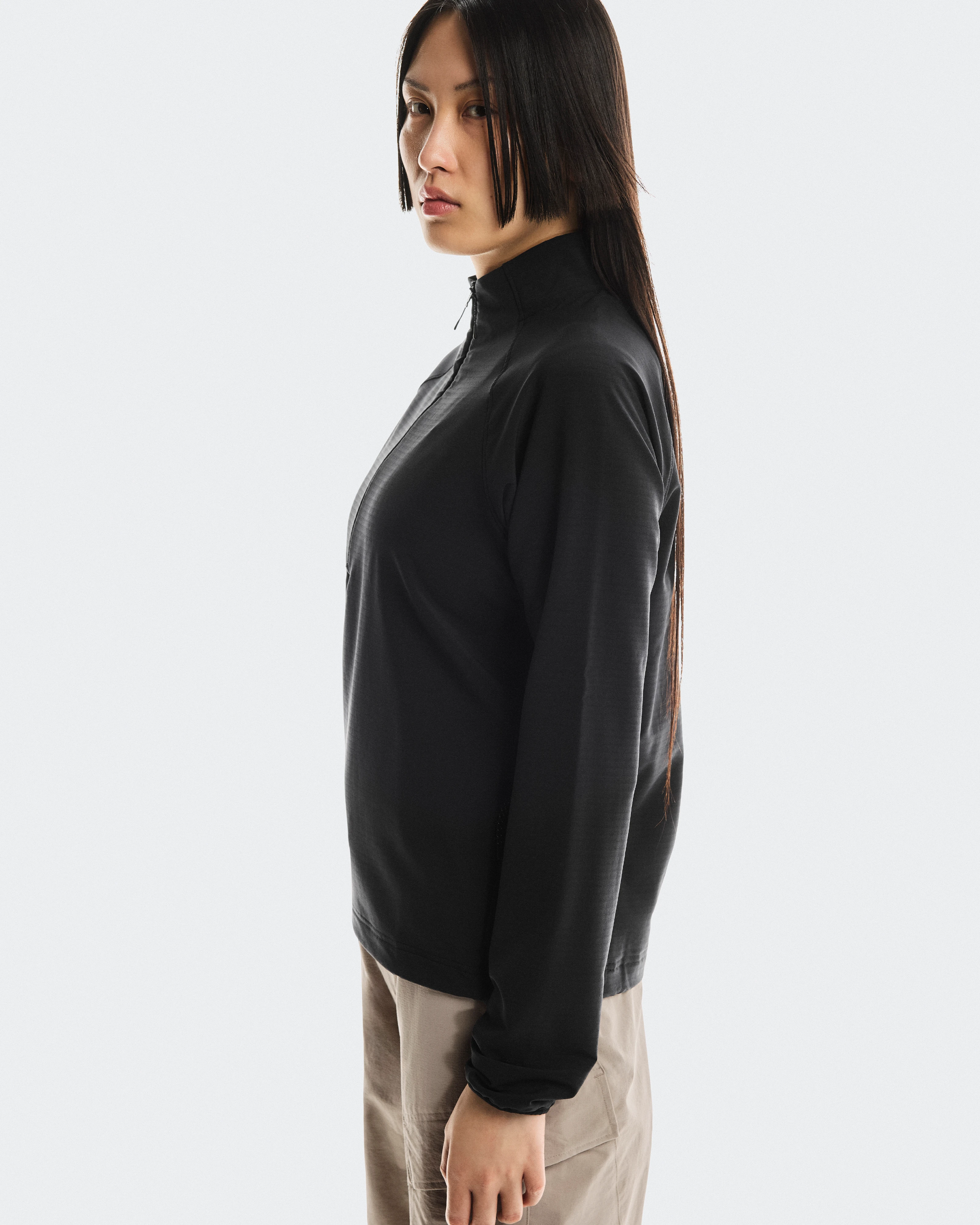 On Trek Quarterzip Black Femme Sweats à capuche et sweats