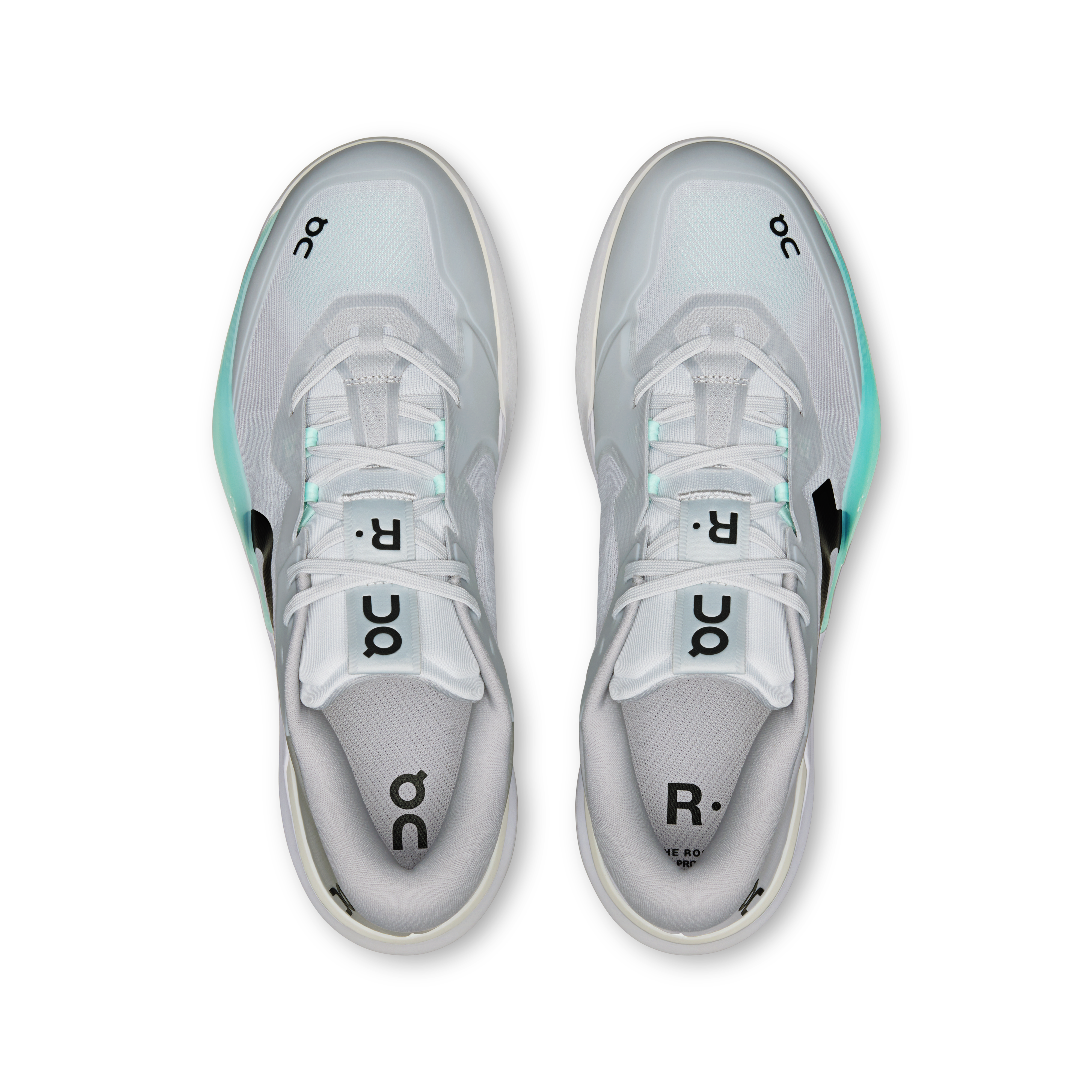 On THE ROGER Pro 3 Glacier & Celeste Homme Tennis Chaussures