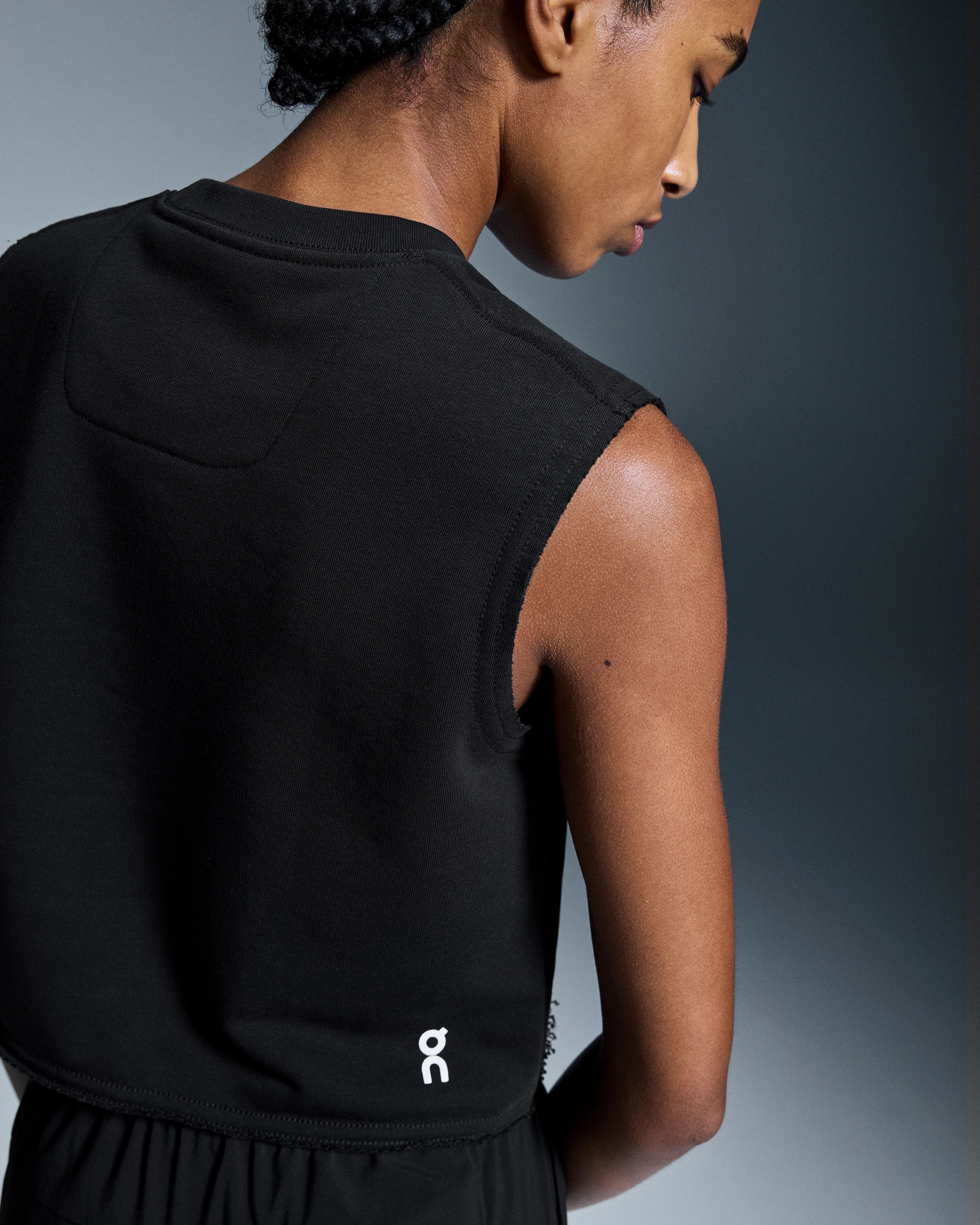 On Club Crew Crop Black Femme Hauts et t-shirts