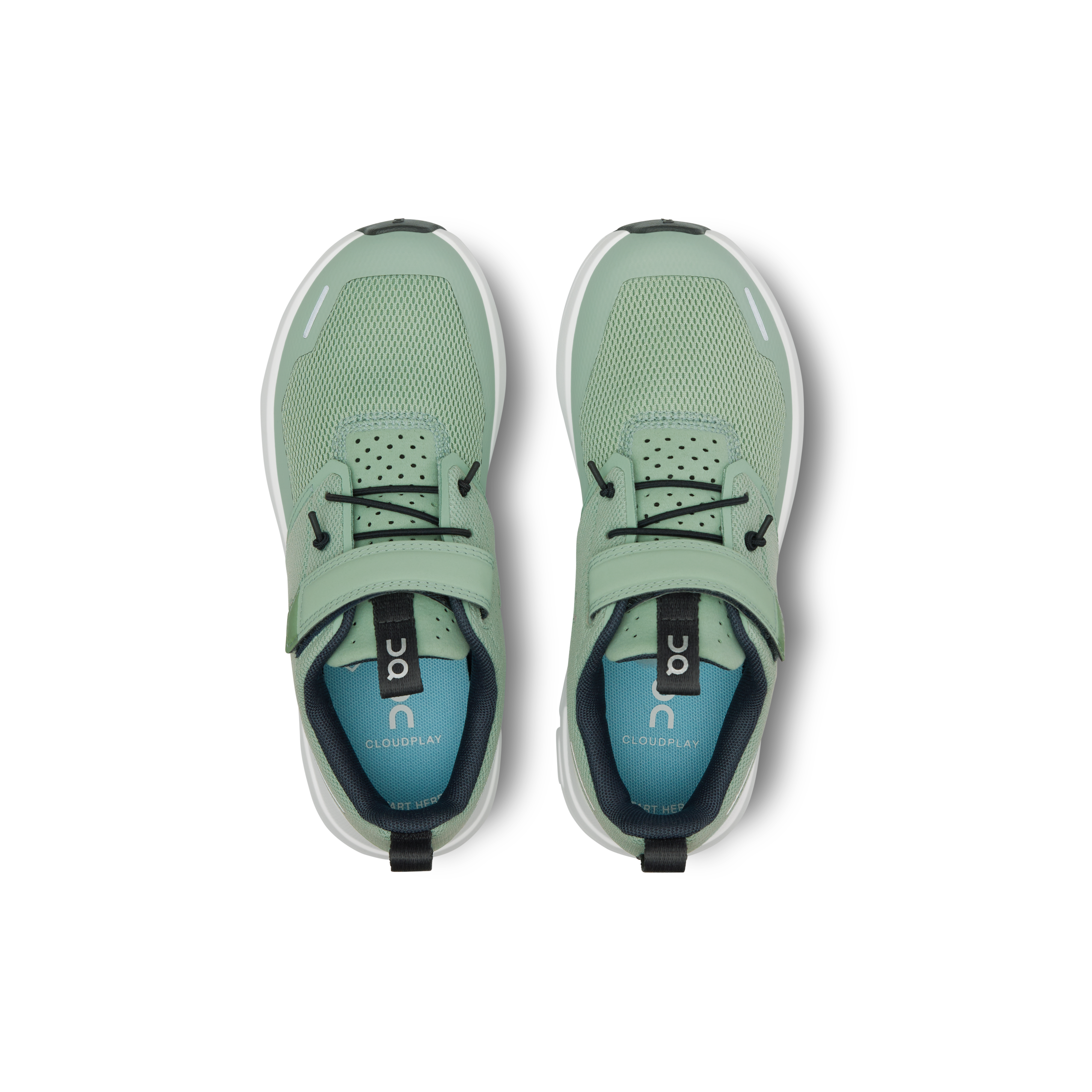 On Cloud Play Sage & White Enfant Active Life Chaussures