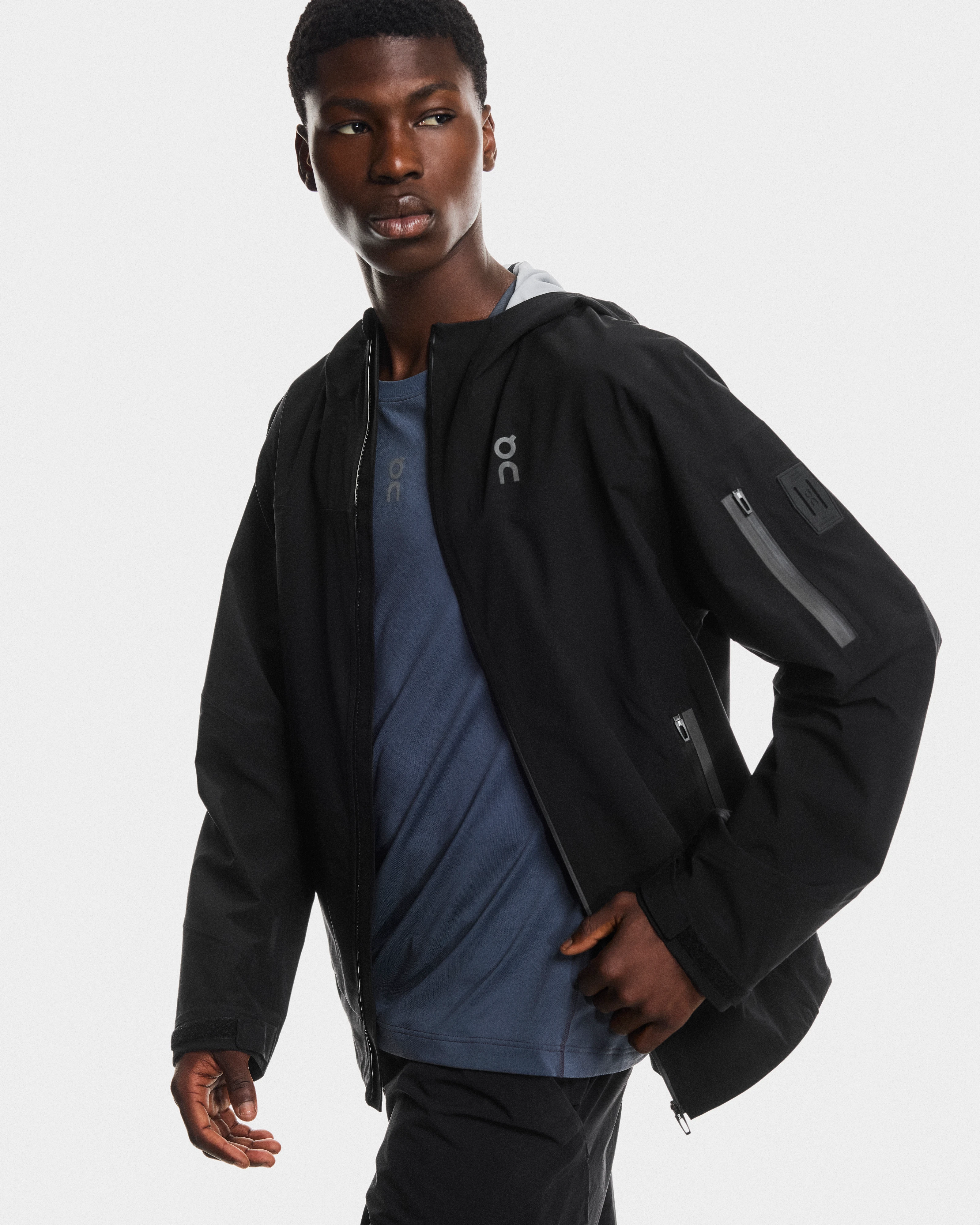 On Trek Jacket Black Homme Vestes