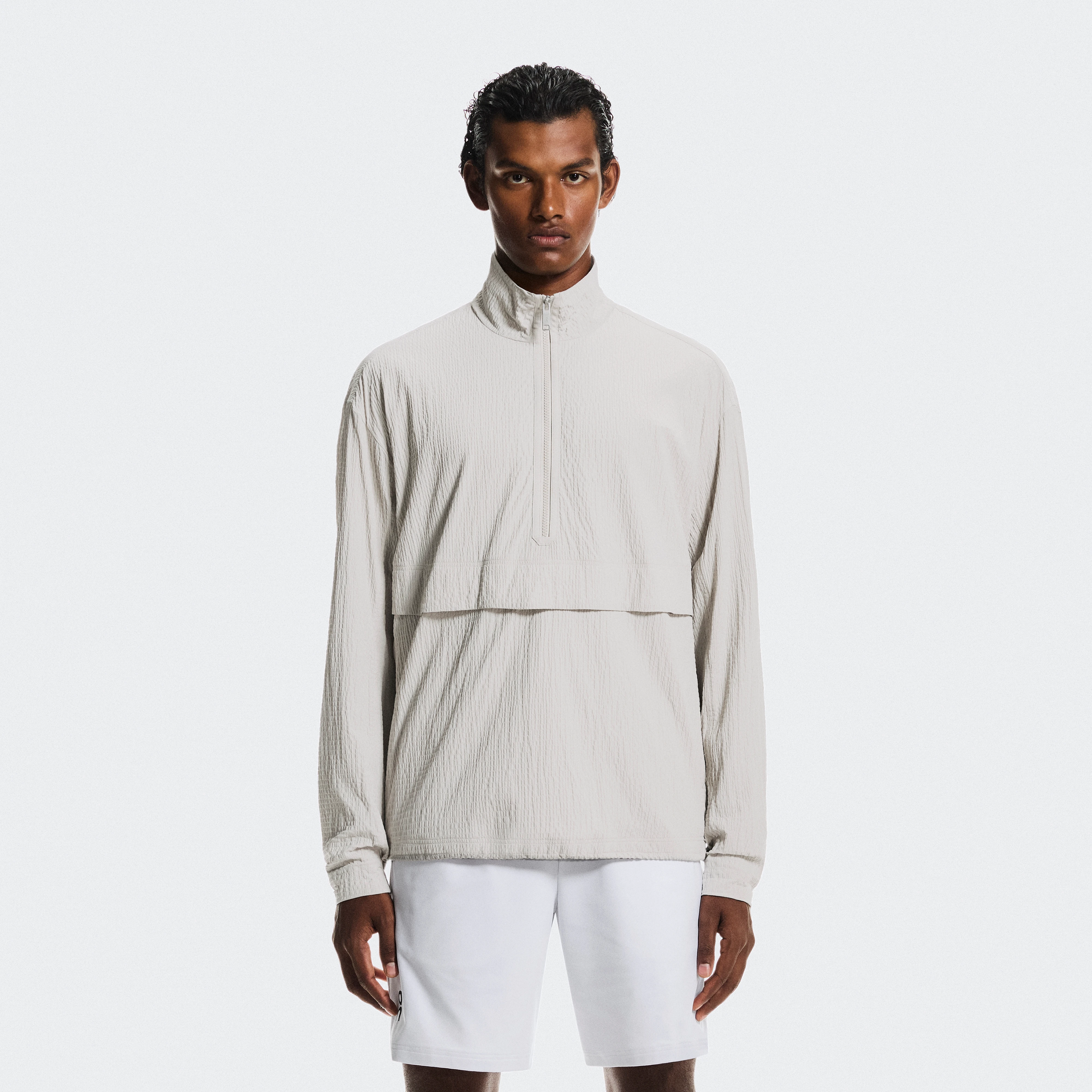 On Courtside 1/2 Zip Eaze Sand Homme – Tennis Lifestyle Sweats à capuche et sweats
