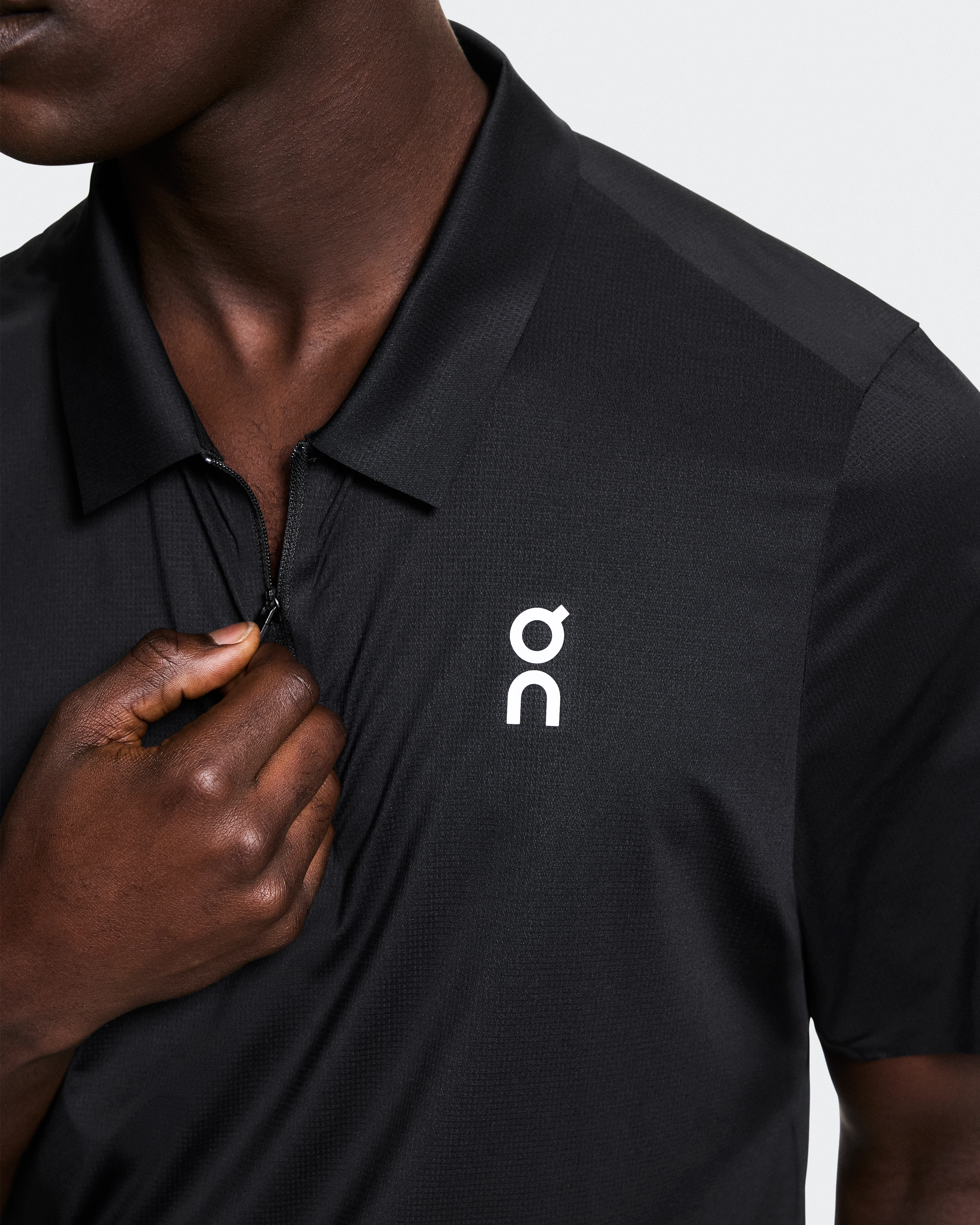 On Court Polo Black Homme Hauts et t-shirts