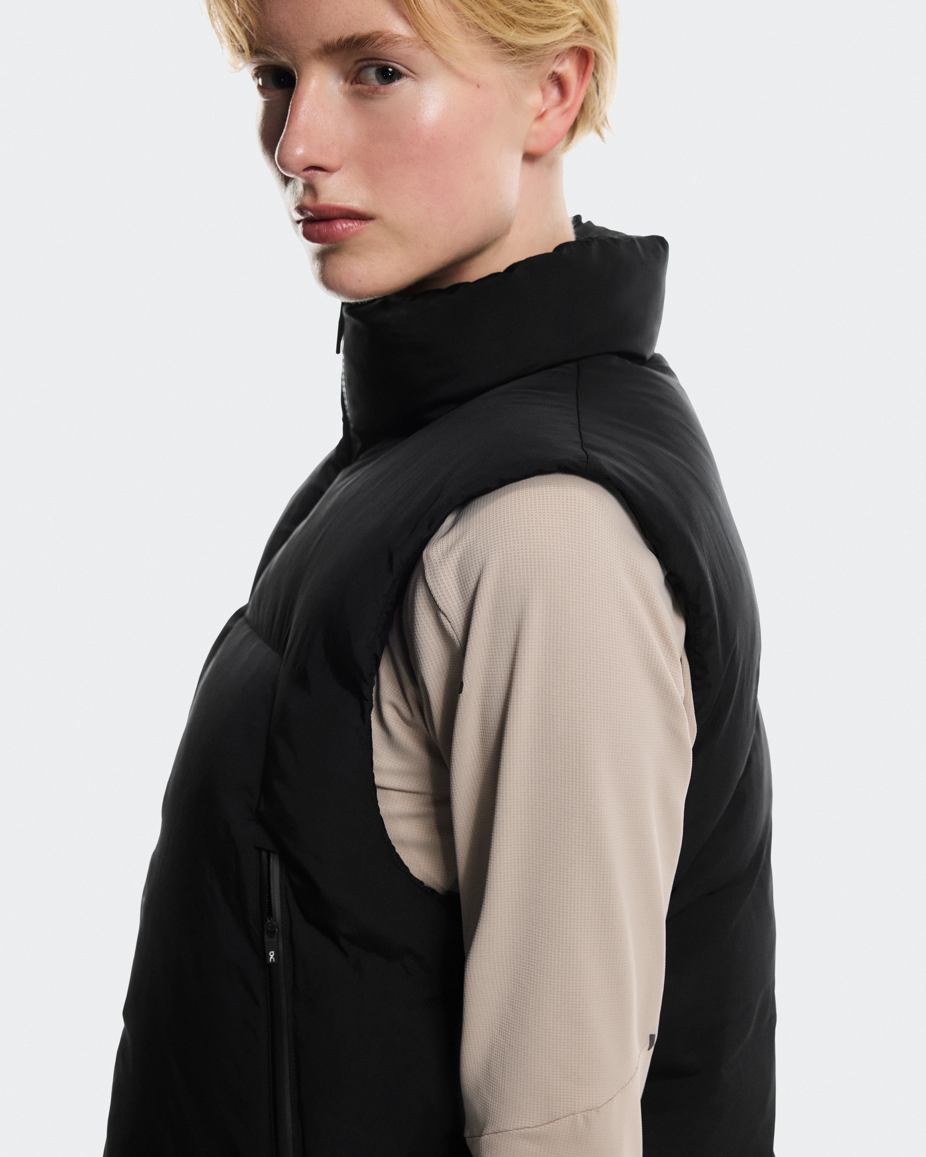 On All-Day Puffer Vest Black Femme Vestes