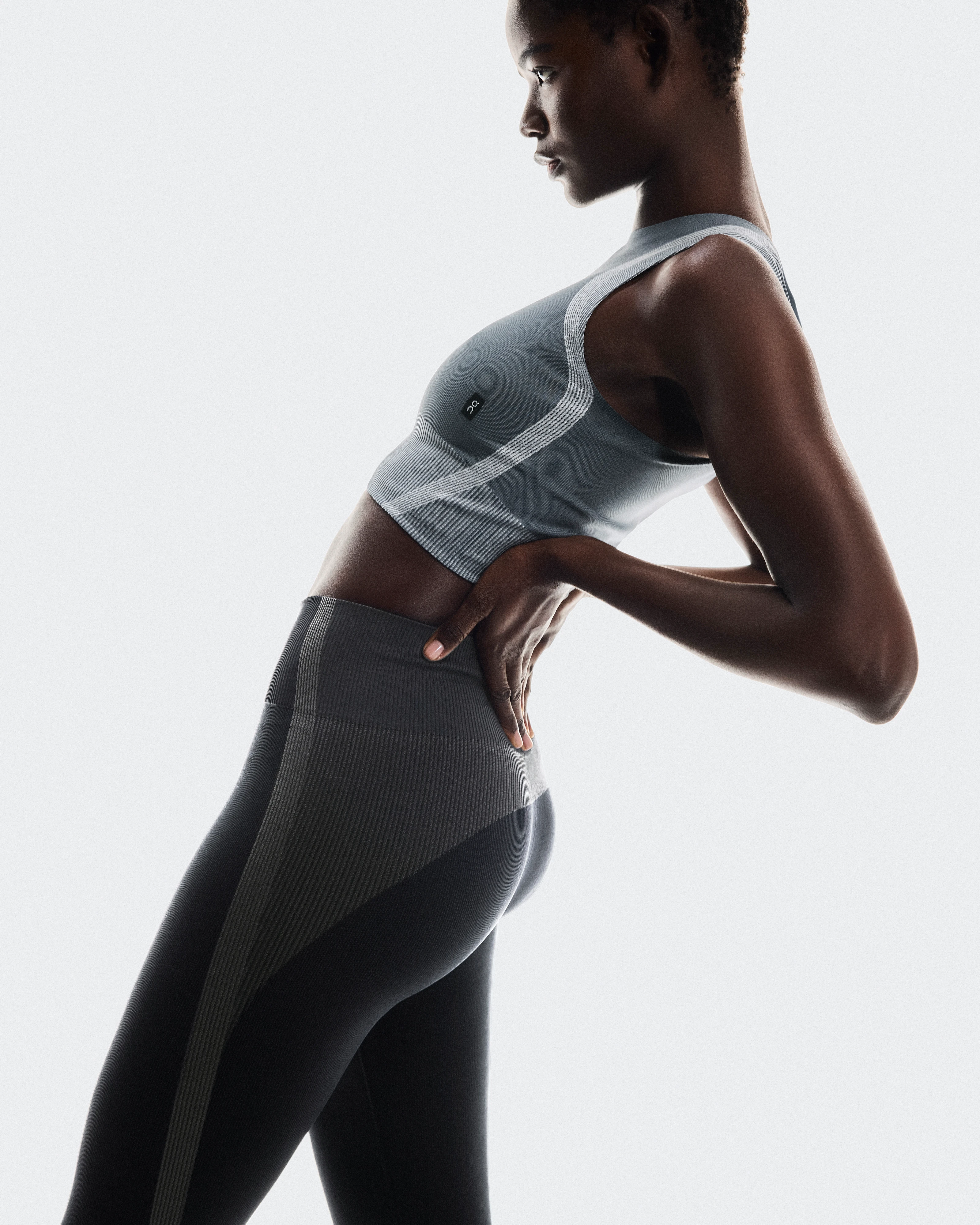 On Studio Knit Tights Black & Eclipse Femme Leggings