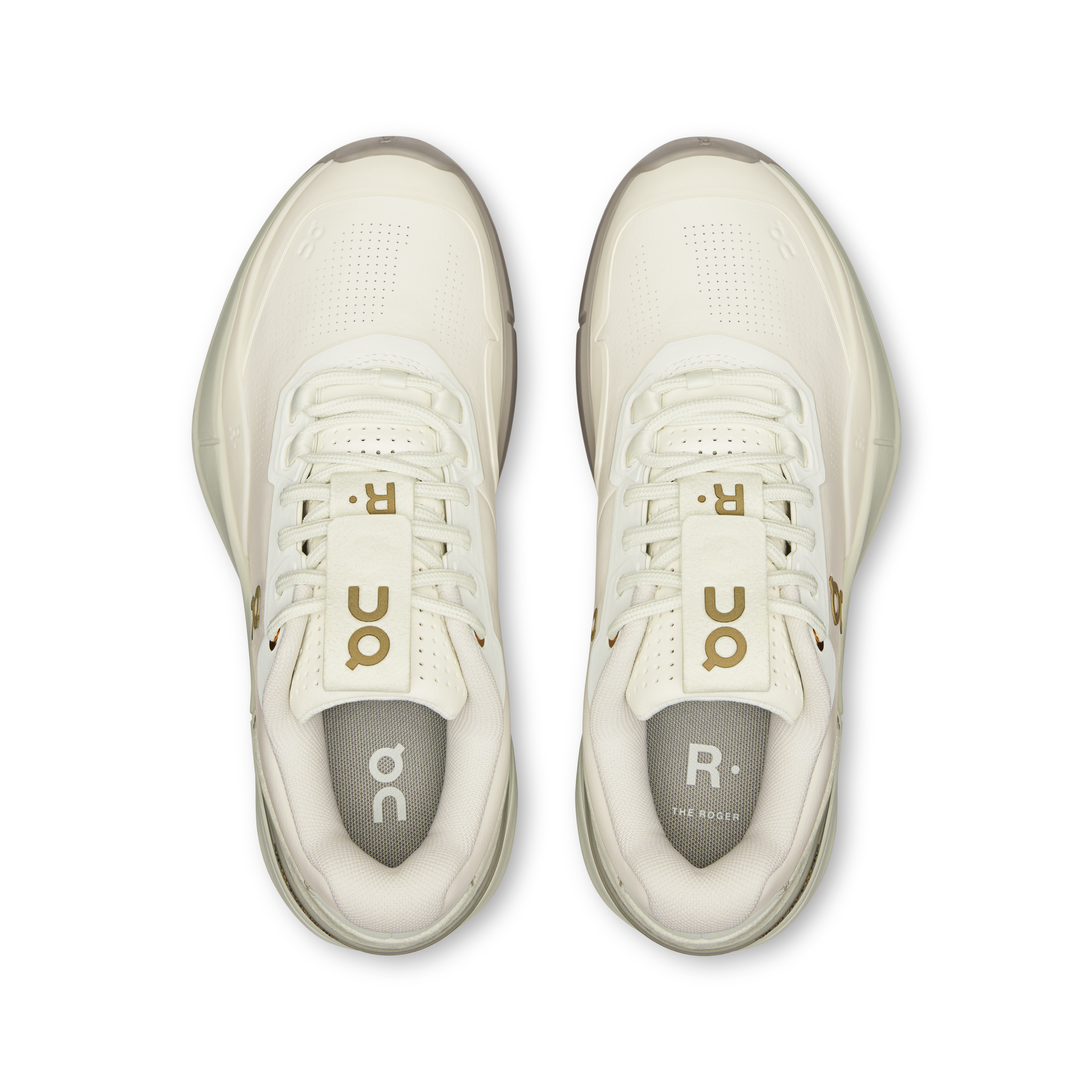 On THE ROGER Pro Ace Ivory & Fog Femme Active Life Chaussures