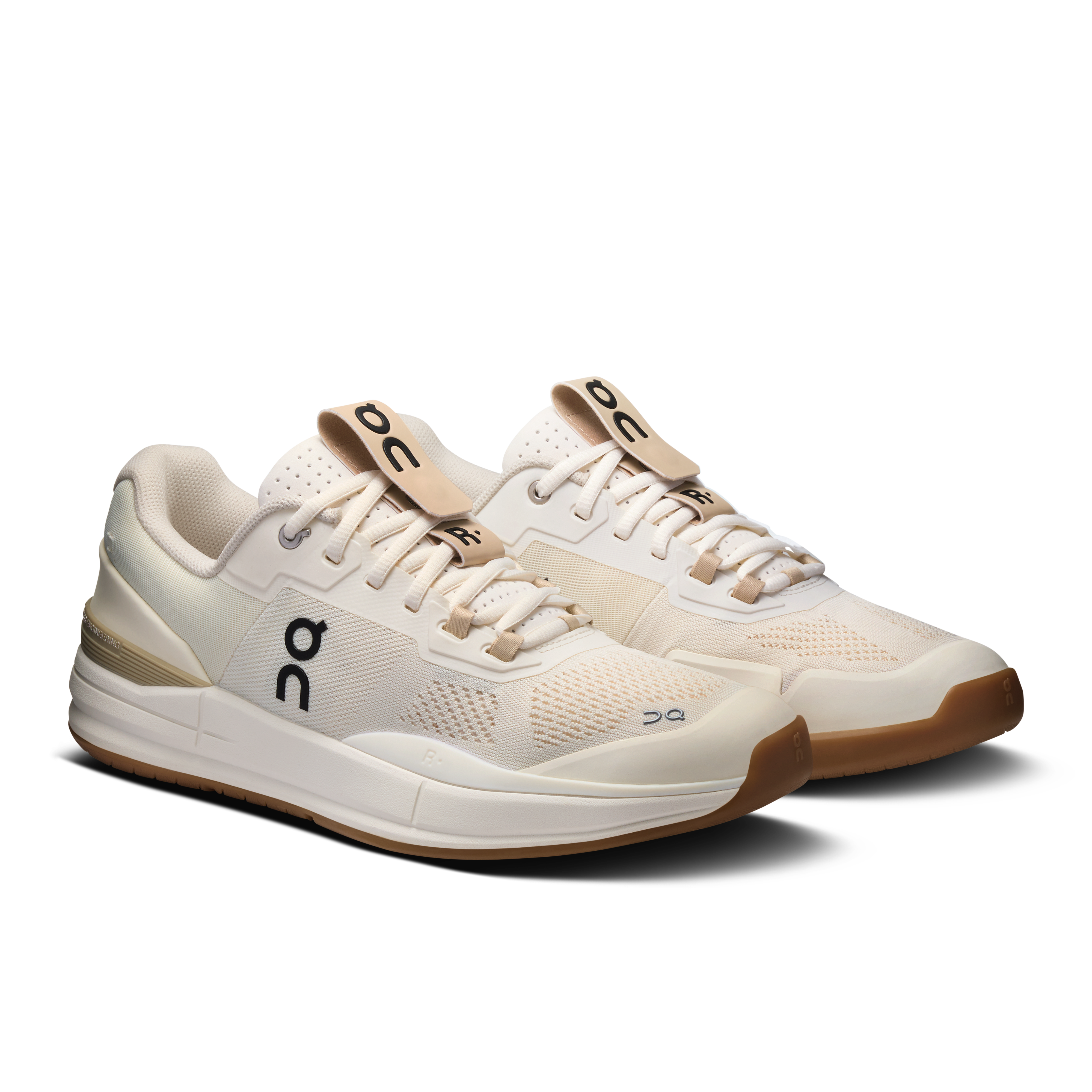 On THE ROGER Pro Ivory & Ivory Homme Tennis Chaussures