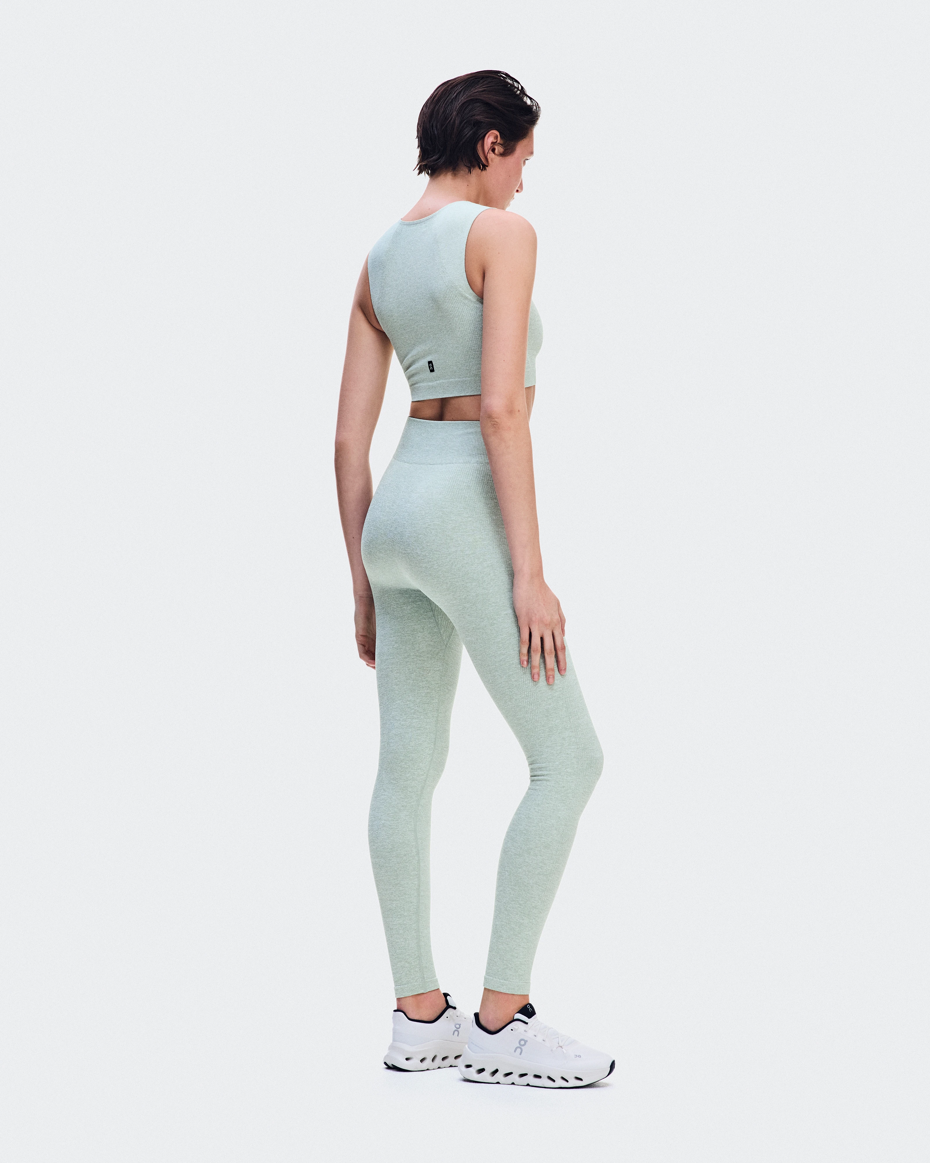 On Studio Knit Leggings Mineral Heather Femme Leggings