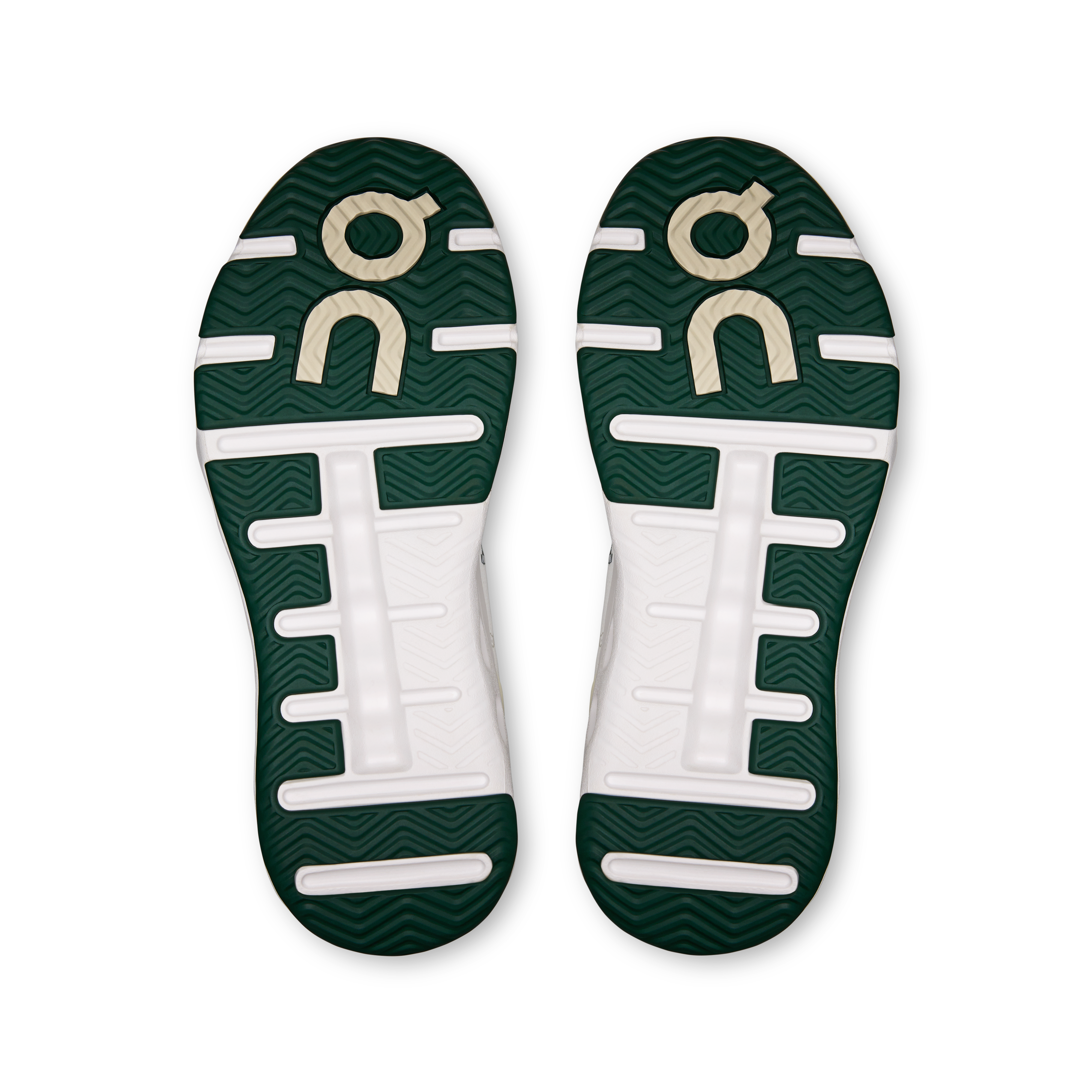 On THE ROGER Wildcard Ivory & Evergreen Femme Tennis Chaussures