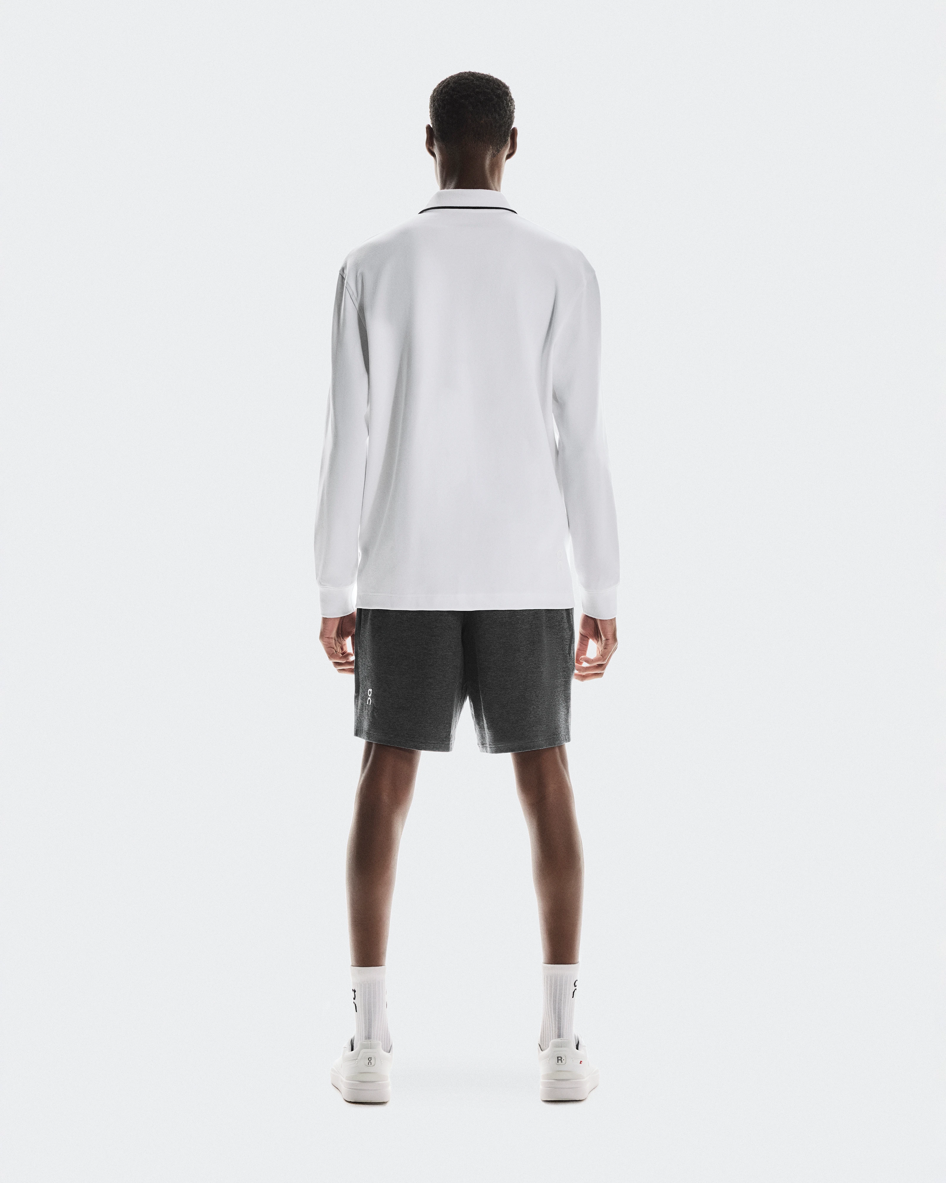 On Courtside Long-T Polo White Homme Hauts et t-shirts