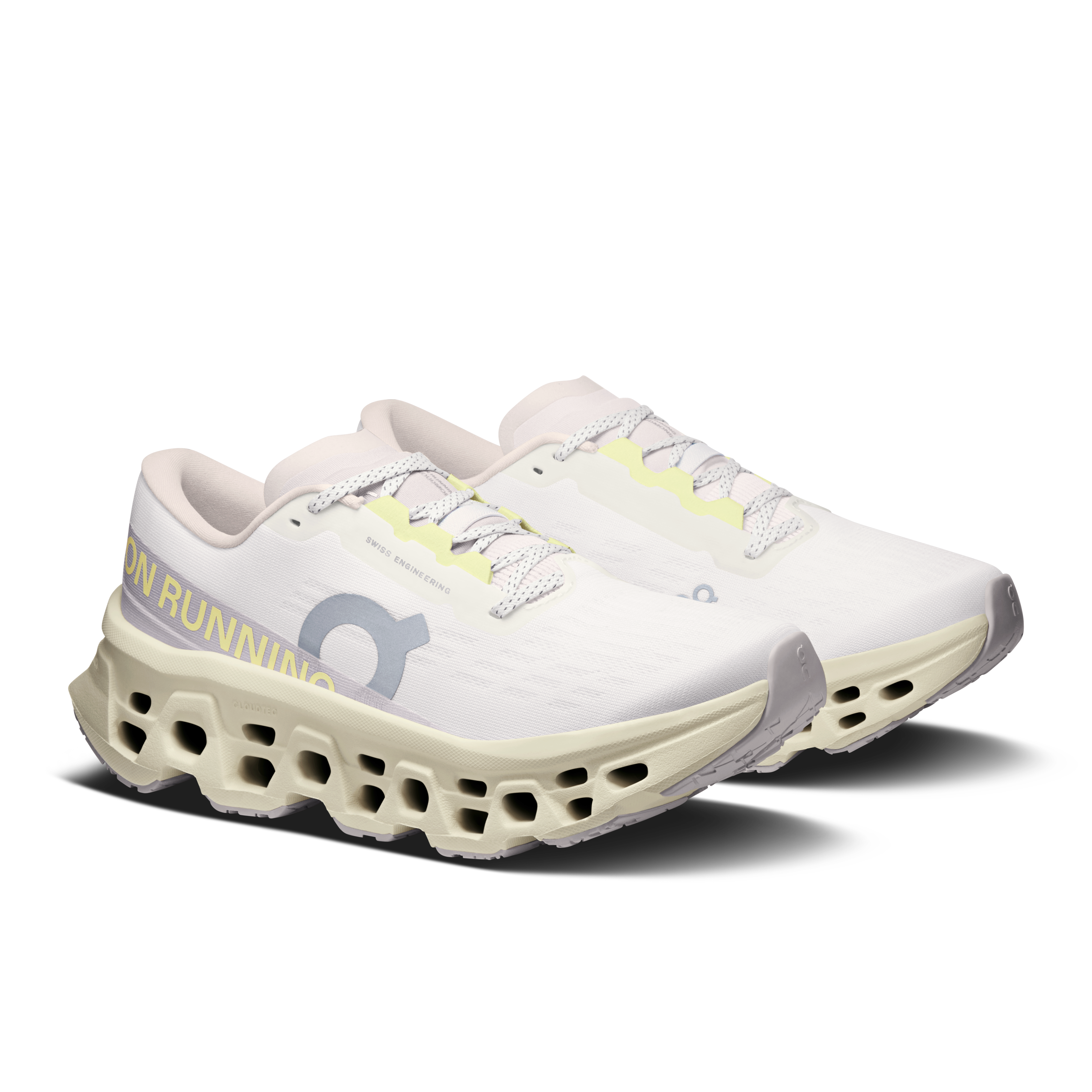 On Cloudmonster 3 Ivory & Seedling Femme Running sur route Chaussures