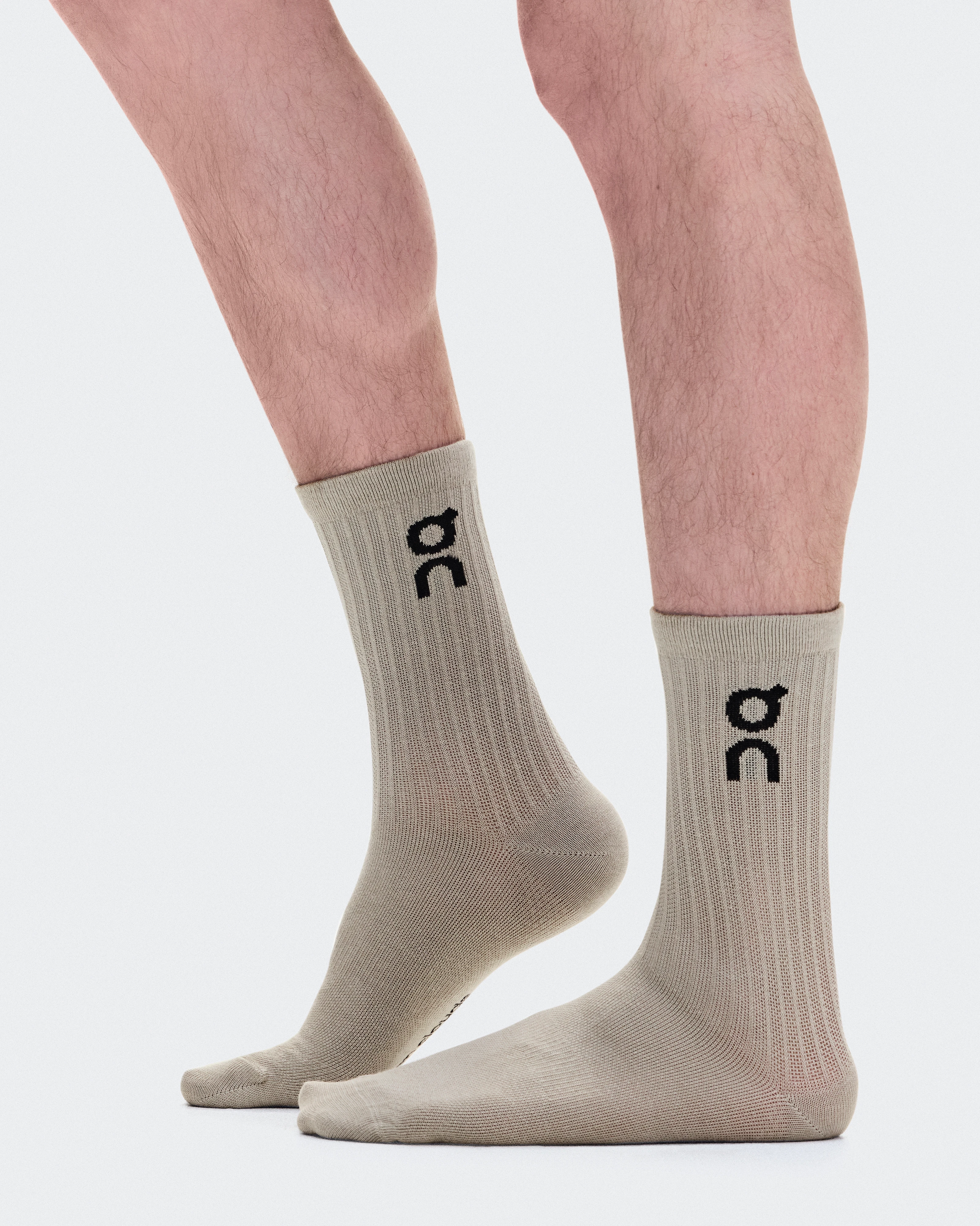 On Logo Sock High 3P Hare & Brume Unisexe Chaussettes