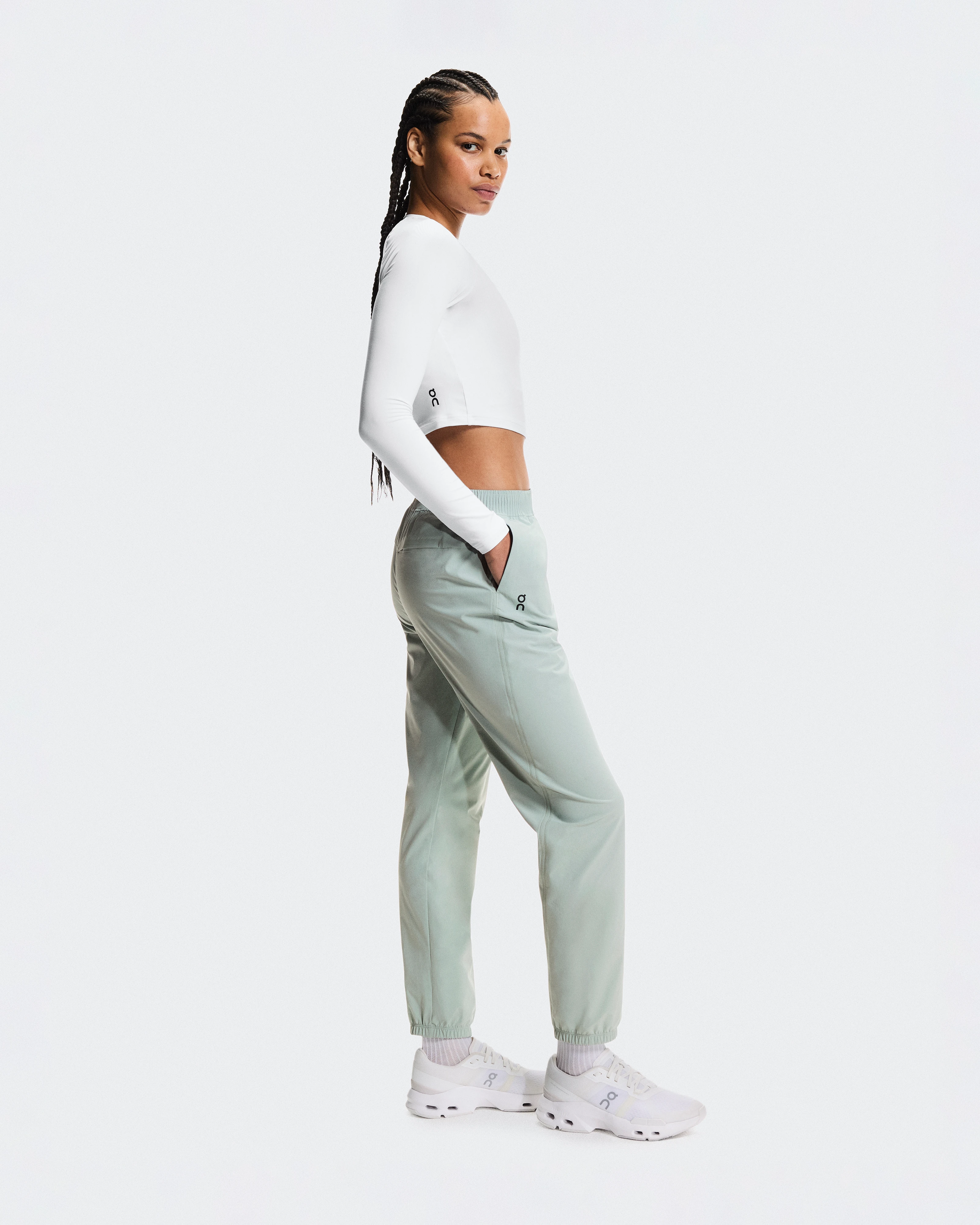 On Focus Pants Mineral Femme Pantalons