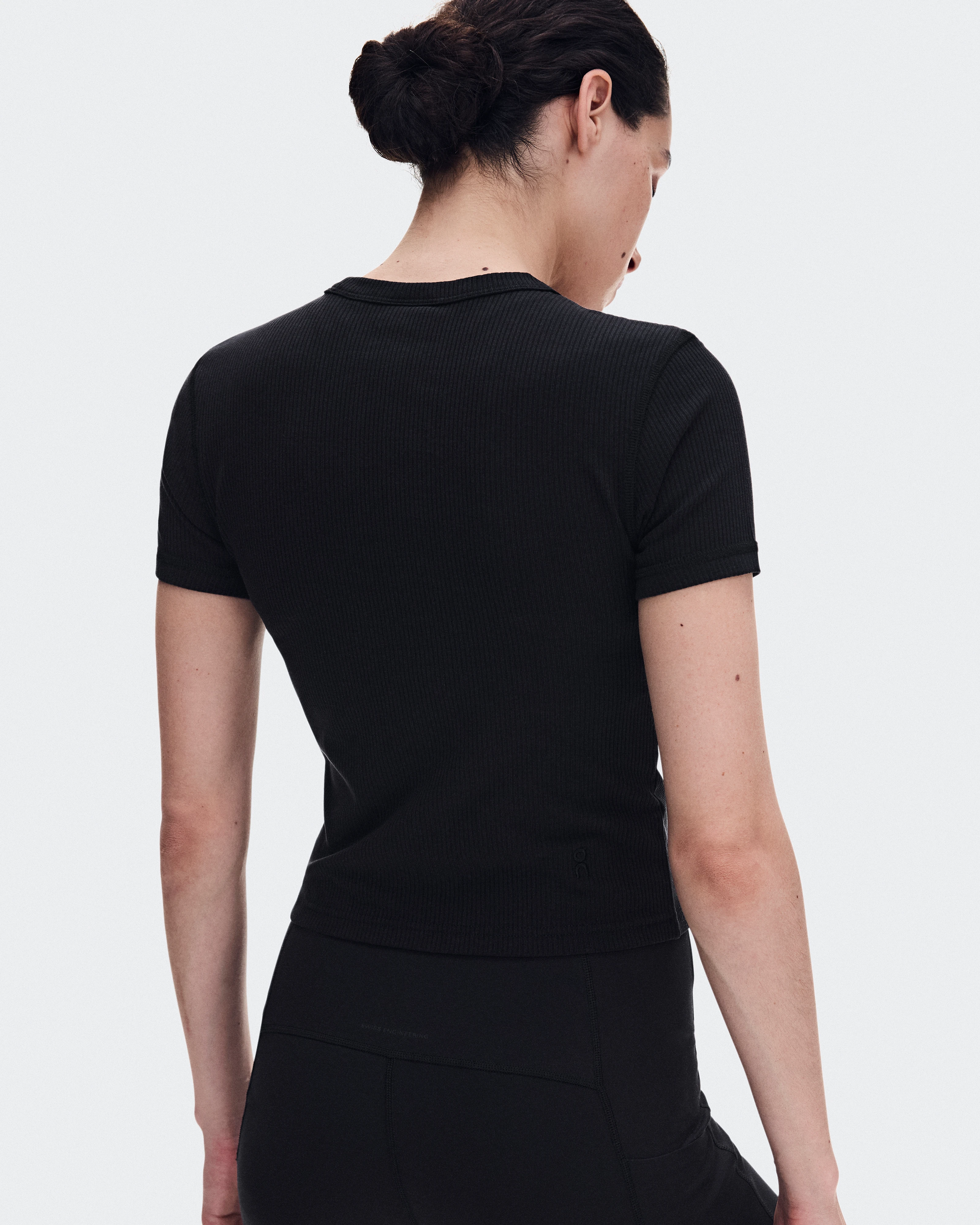 On All-Day Ribbed T-Shirt Black Femme Hauts et t-shirts